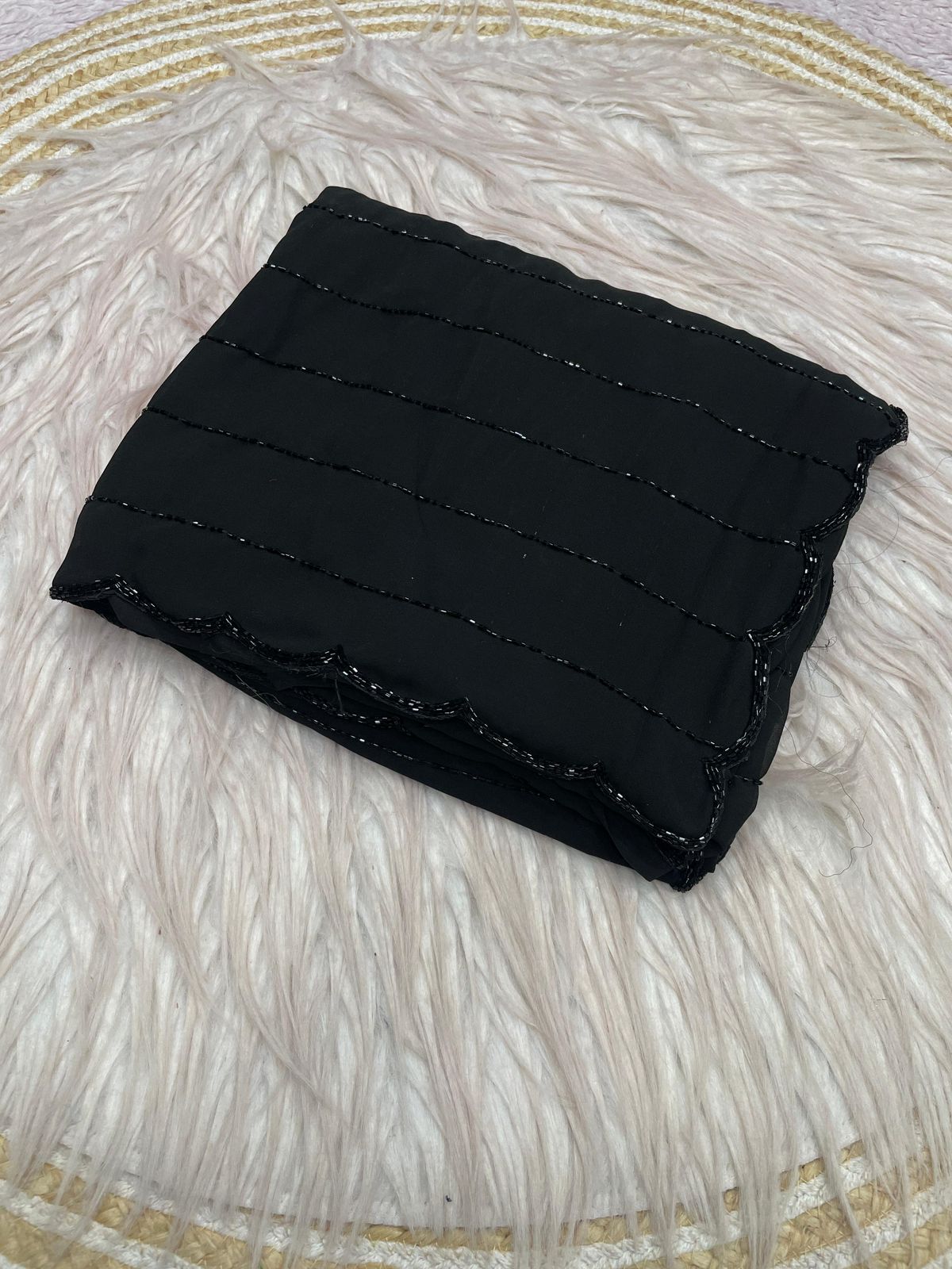 Celebrity Inspired Black Cocktail Saree