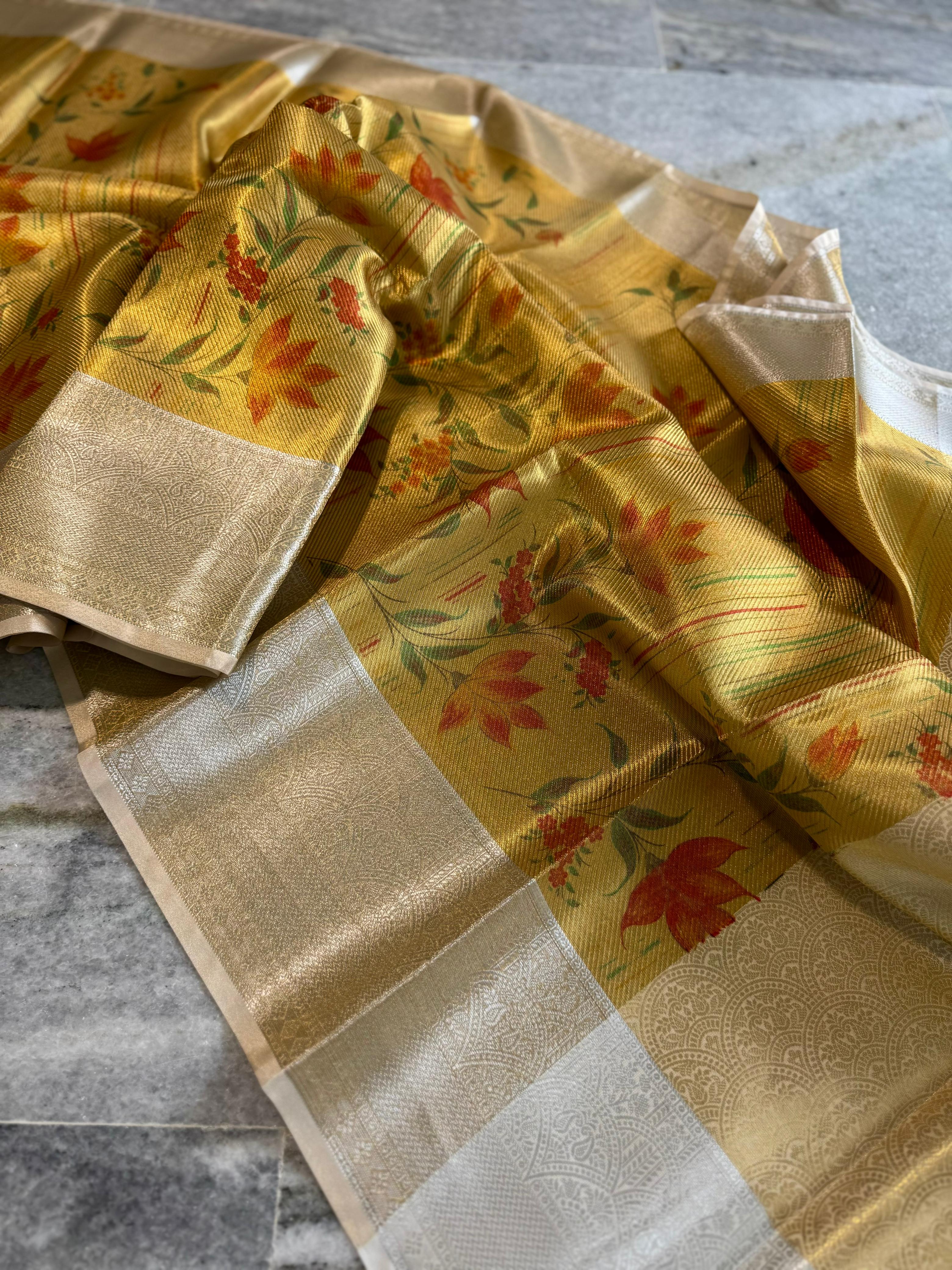Soft Banarasi Tissue Silk Saree