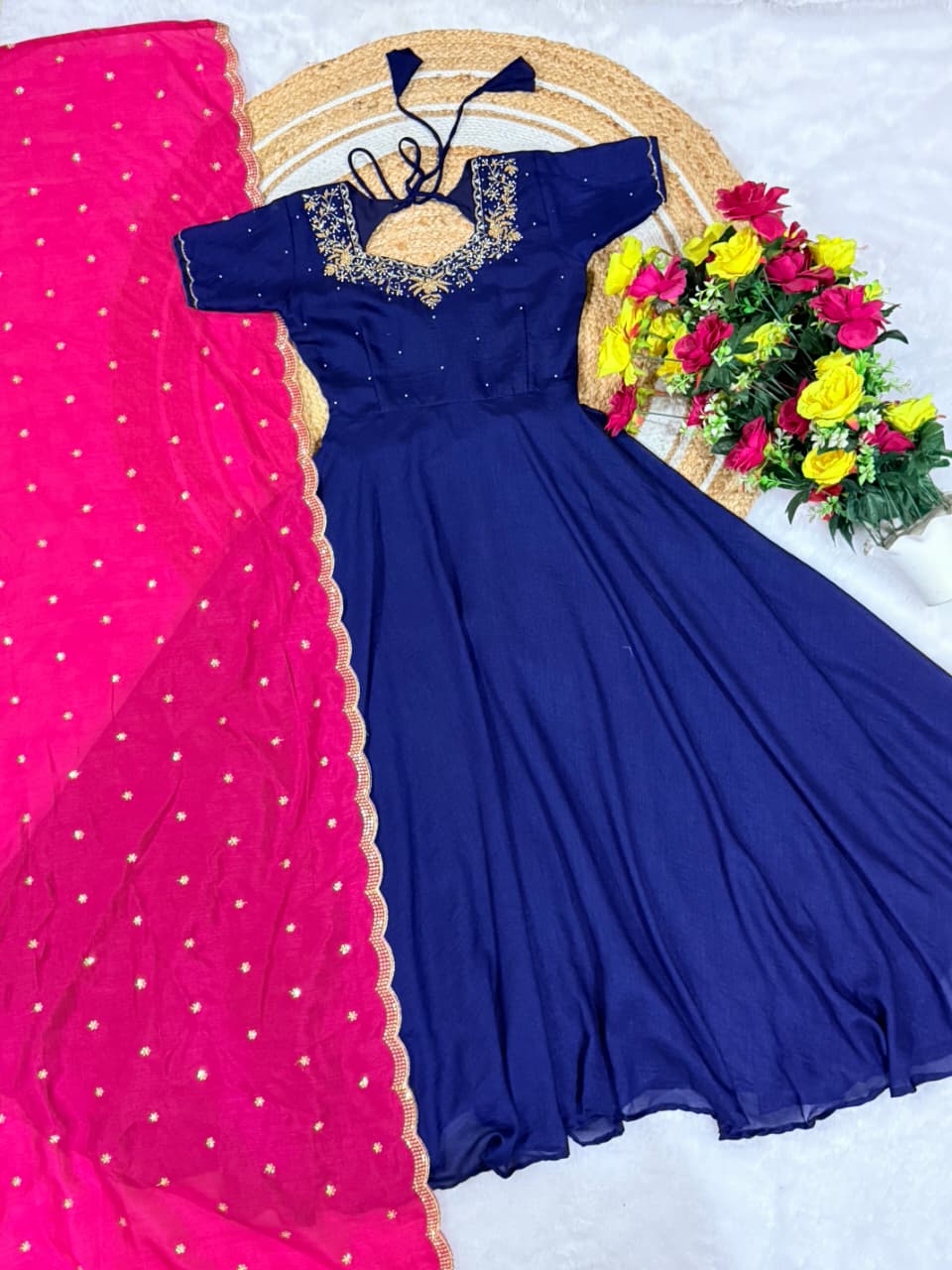 Premium Gown with Maggam Handwork