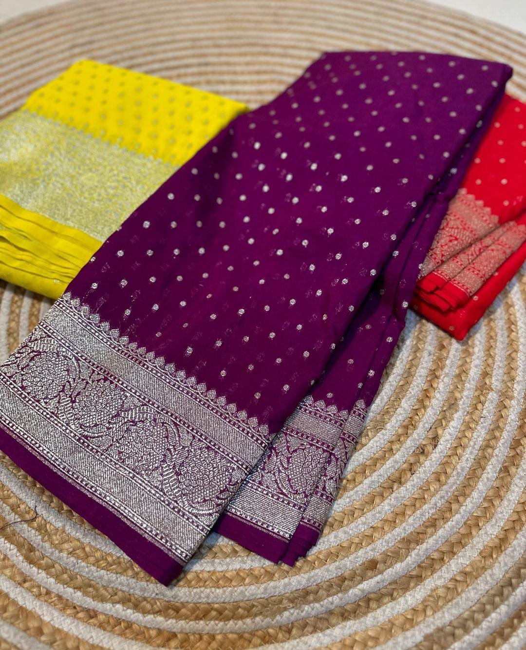 Handloom Georgette Katan Saree