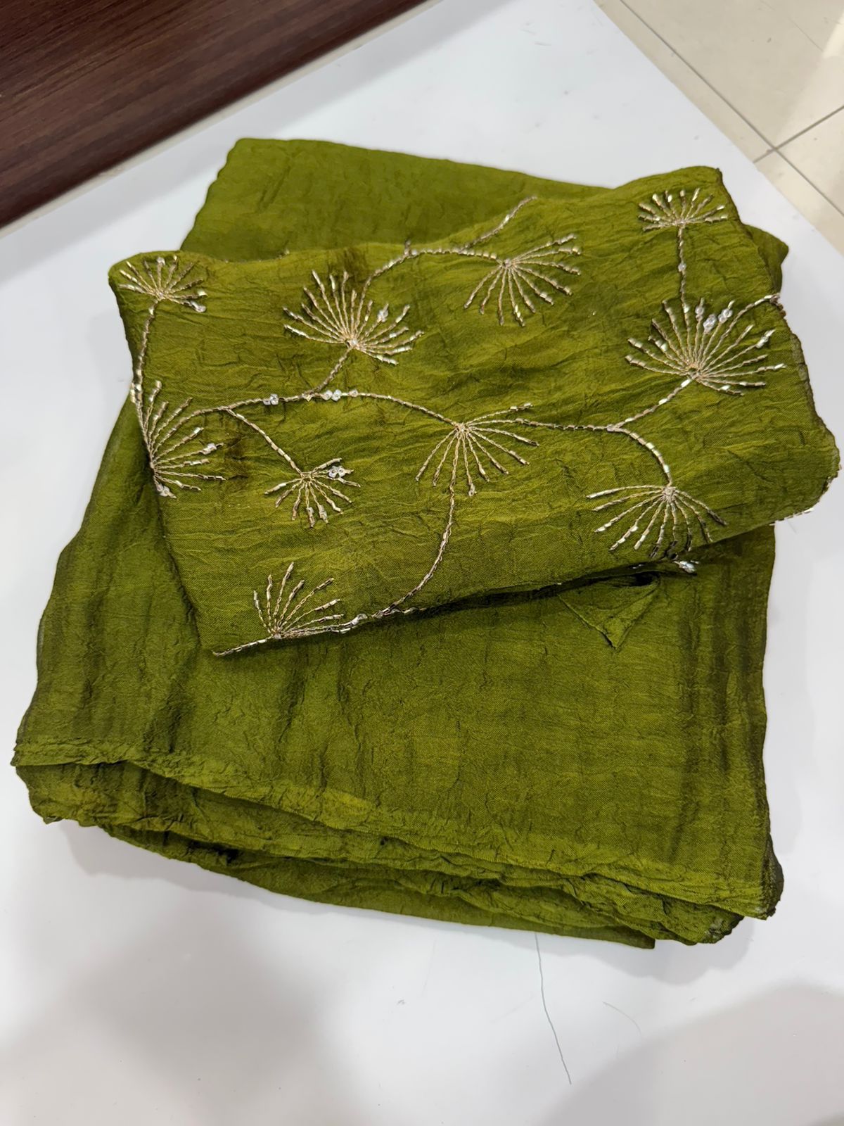 Rangoli Crush Saree with Designer Blouse