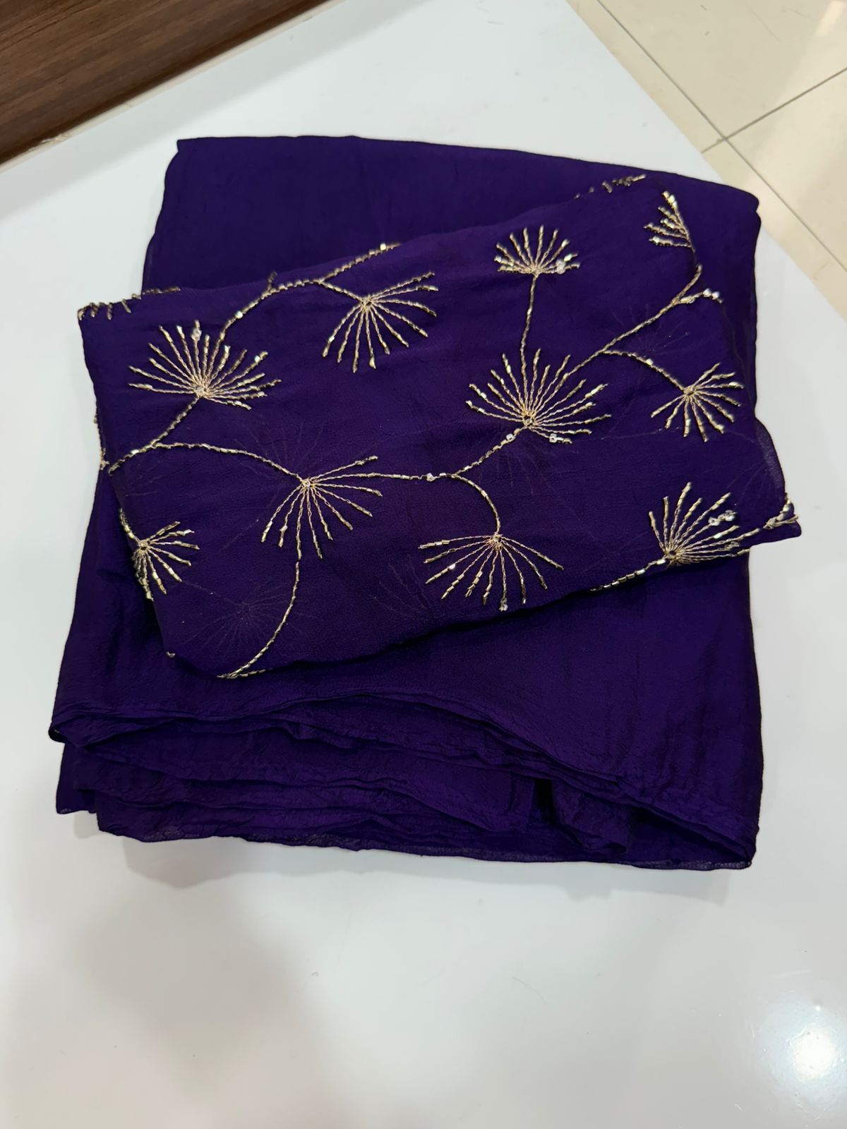 Rangoli Crush Saree with Designer Blouse