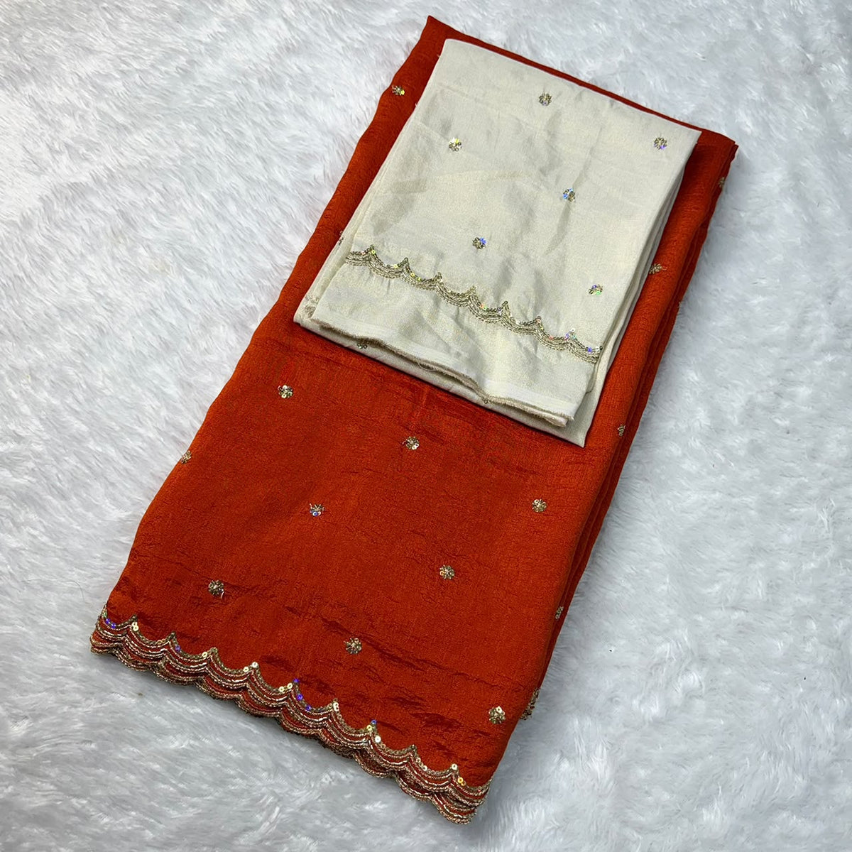 Vichitra Silk Saree Single line Border with Tissue Blouse