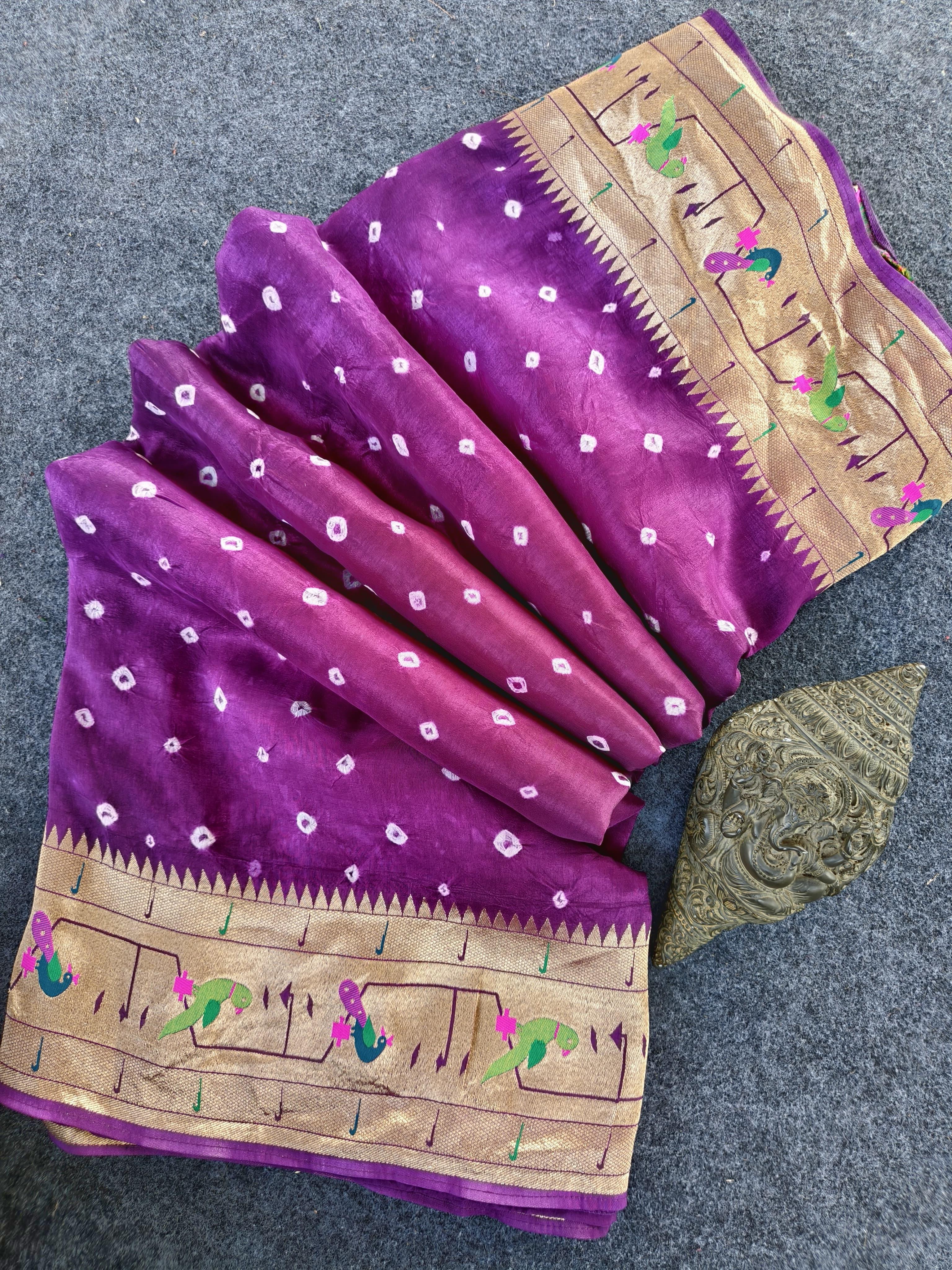 Pure Viscose Bandini with Pythani border