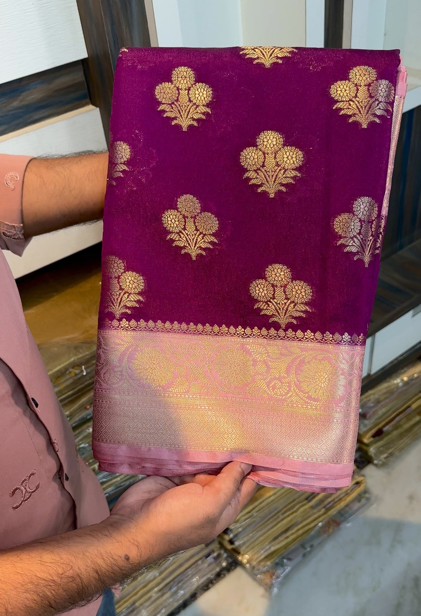 Banarasi Dyble Dupion Soft Silk Sarees