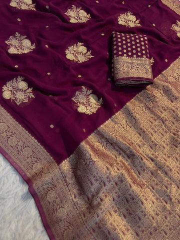 Premium Pure Viscose Soft Georgette Sarees