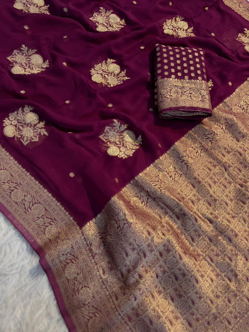 Premium Pure Viscose Soft Georgette Sarees