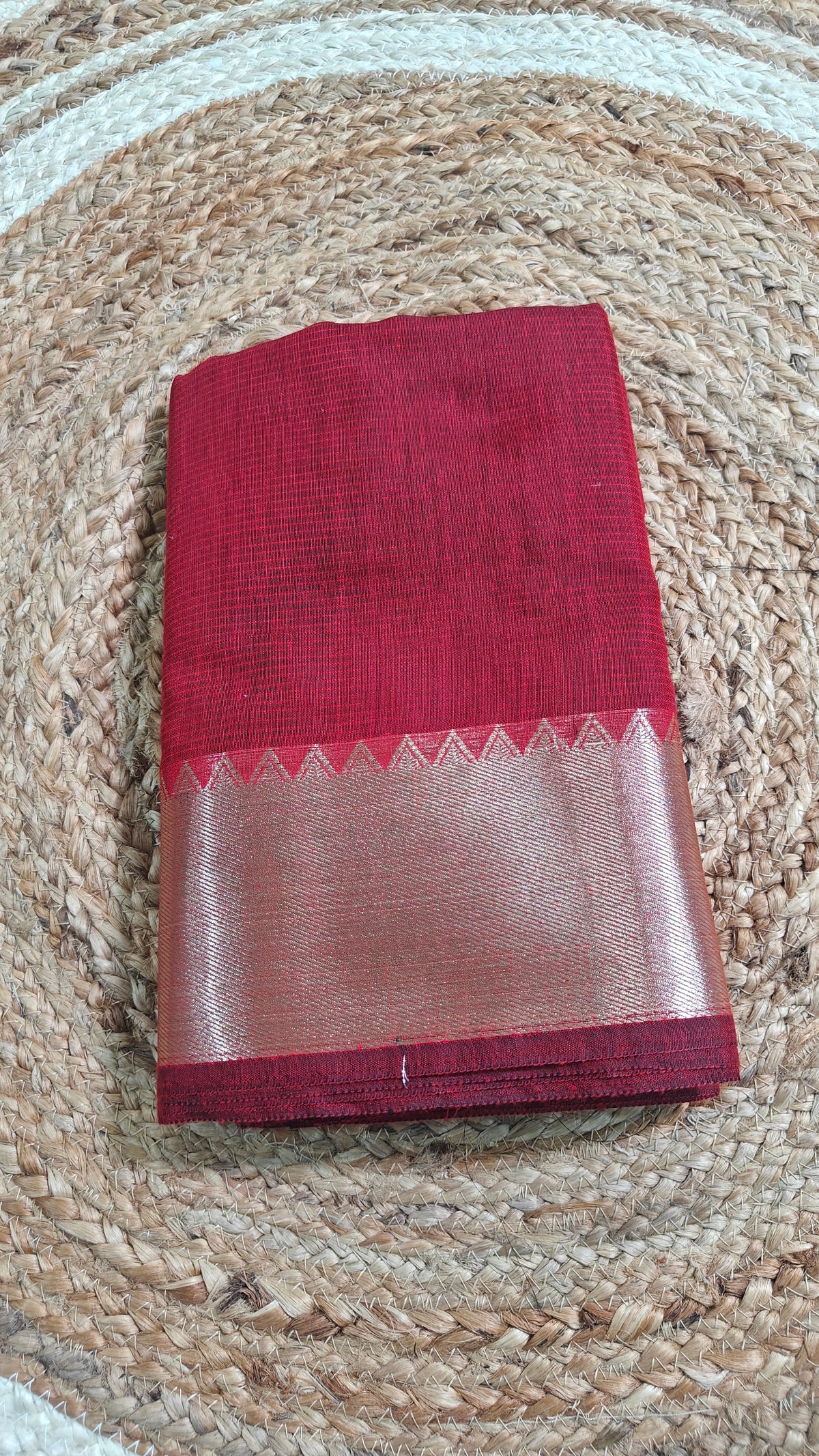 Mangalagiri Pattu Sarees With Temple Border