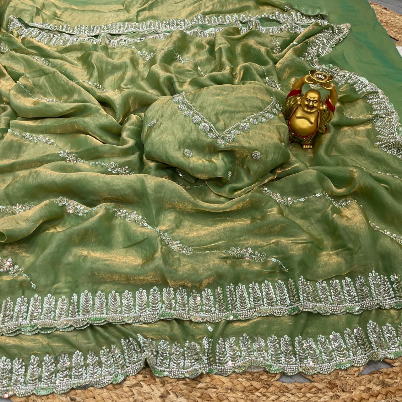 Space Silk with Original Beads Work
