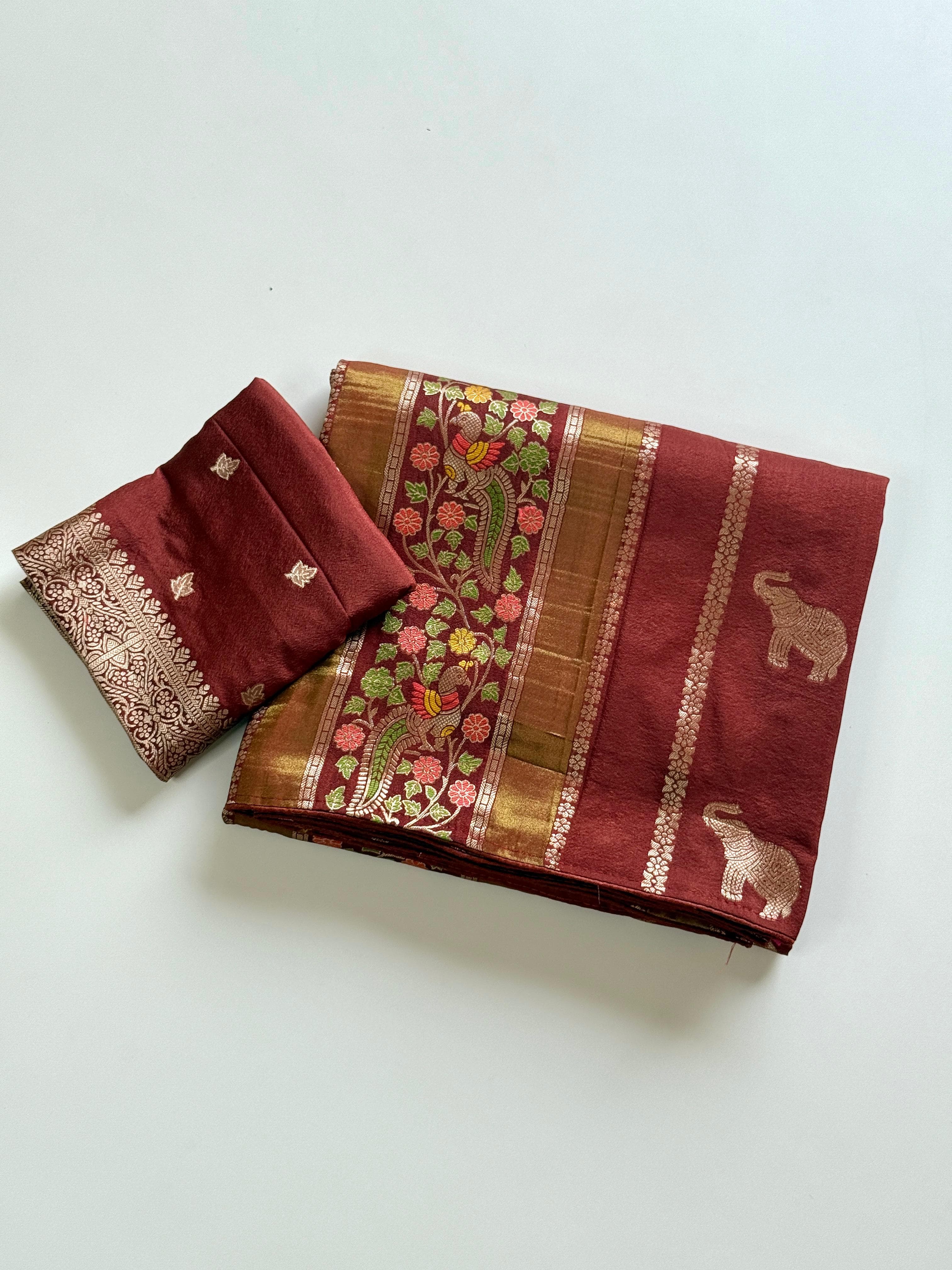Pure Chinya Tisu Simmar Viscose Khaddi Crepe Georgette Sarees