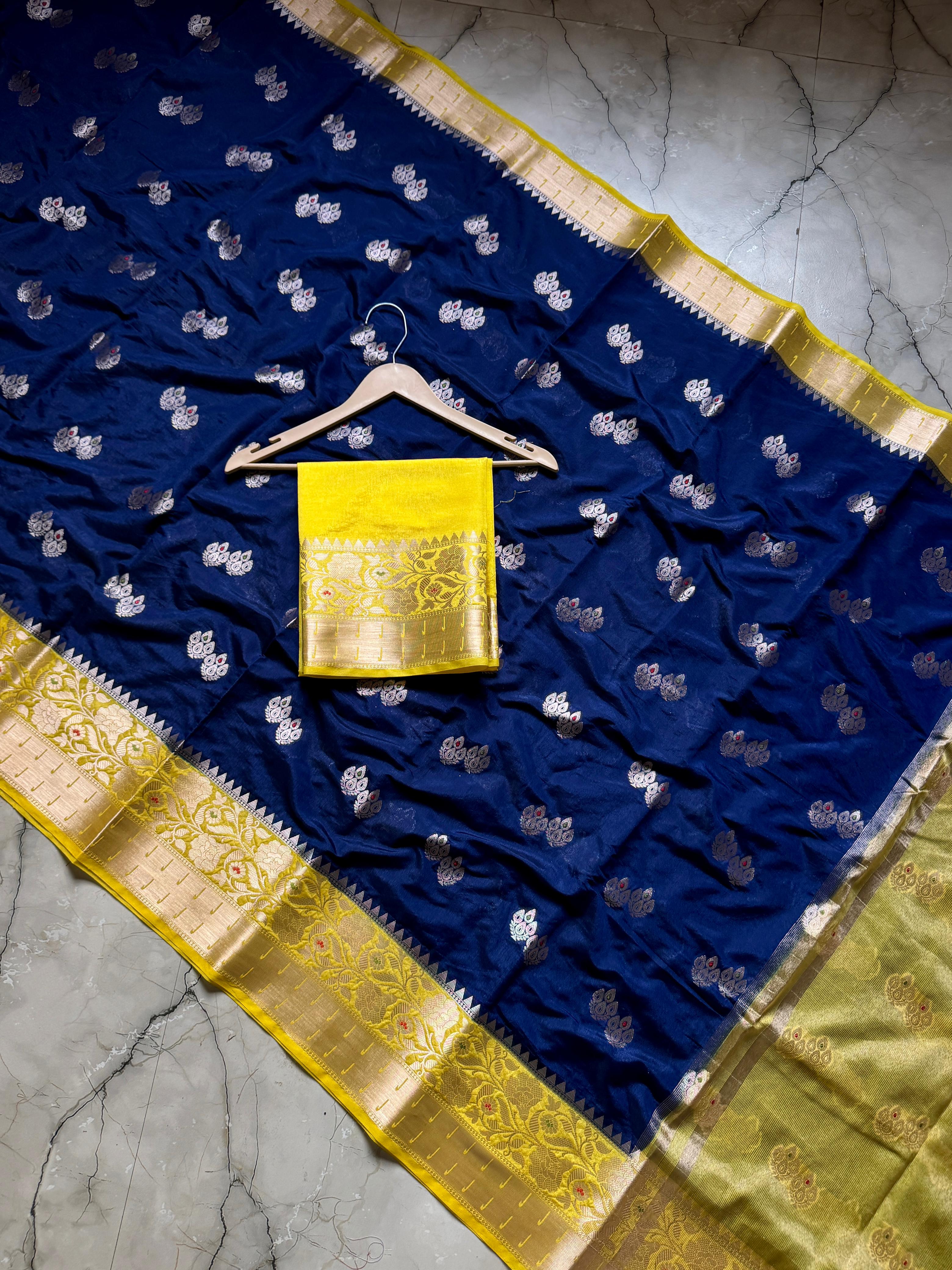 Soft Banarasi Raw Mango Silk Sareea