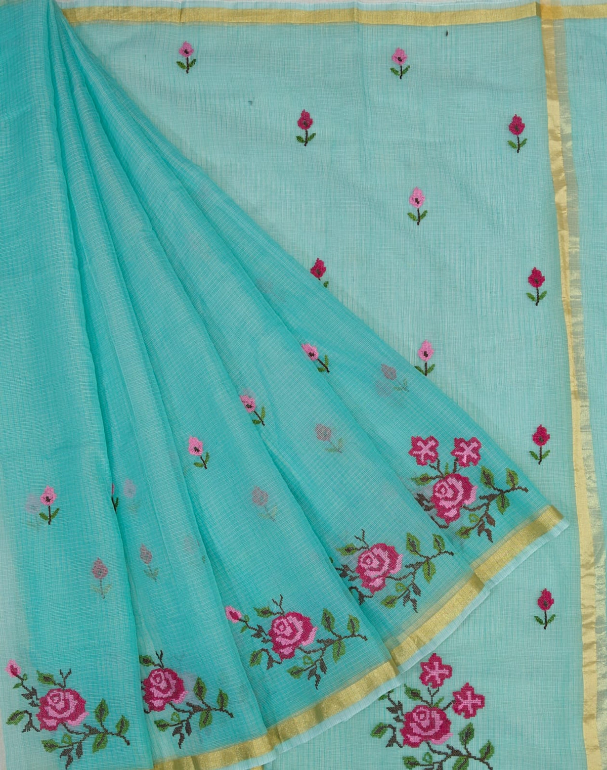 Kota Doriya Petit Point Work Sarees
