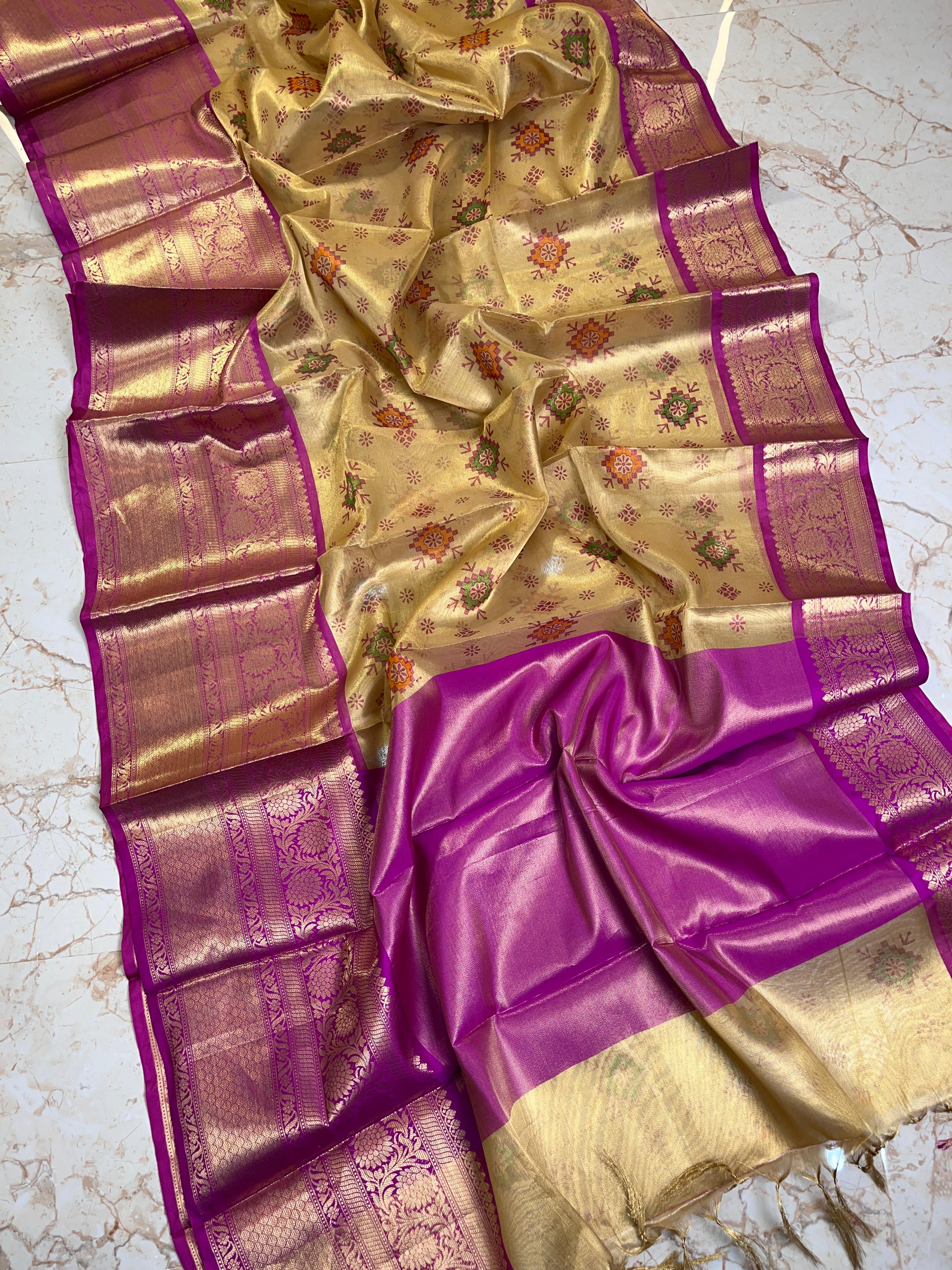 Premium Soft Banarasi Tissue Silk Saree