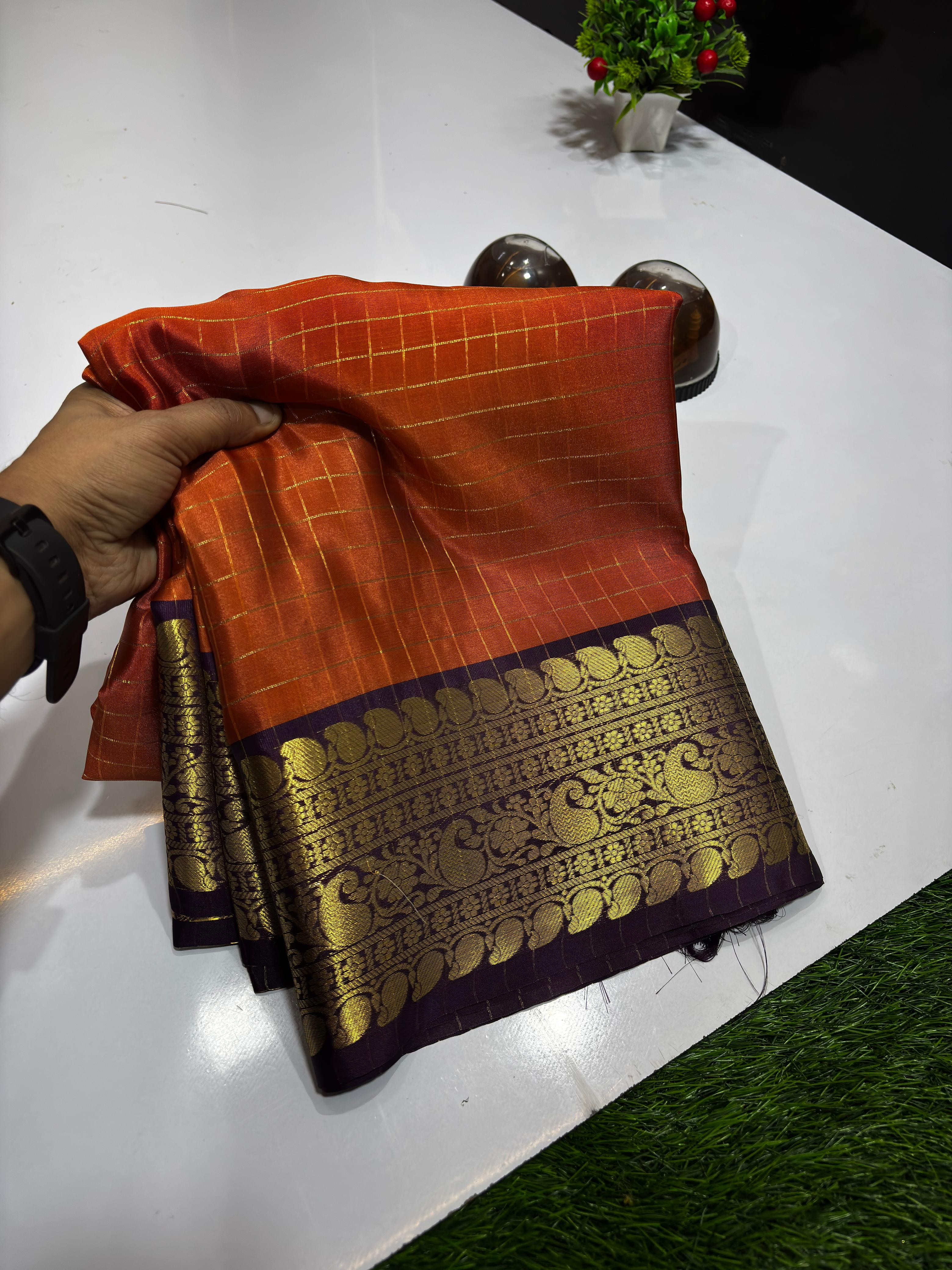 Soft Banarasi Semi Katan Silk Saree