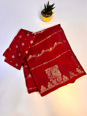 Pure Russian Khadi Viscose Saree