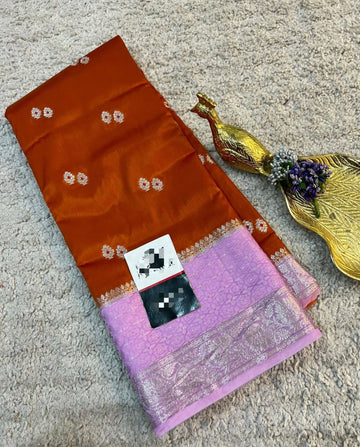 Premium Banarasi Raw Mango Silk Sarees
