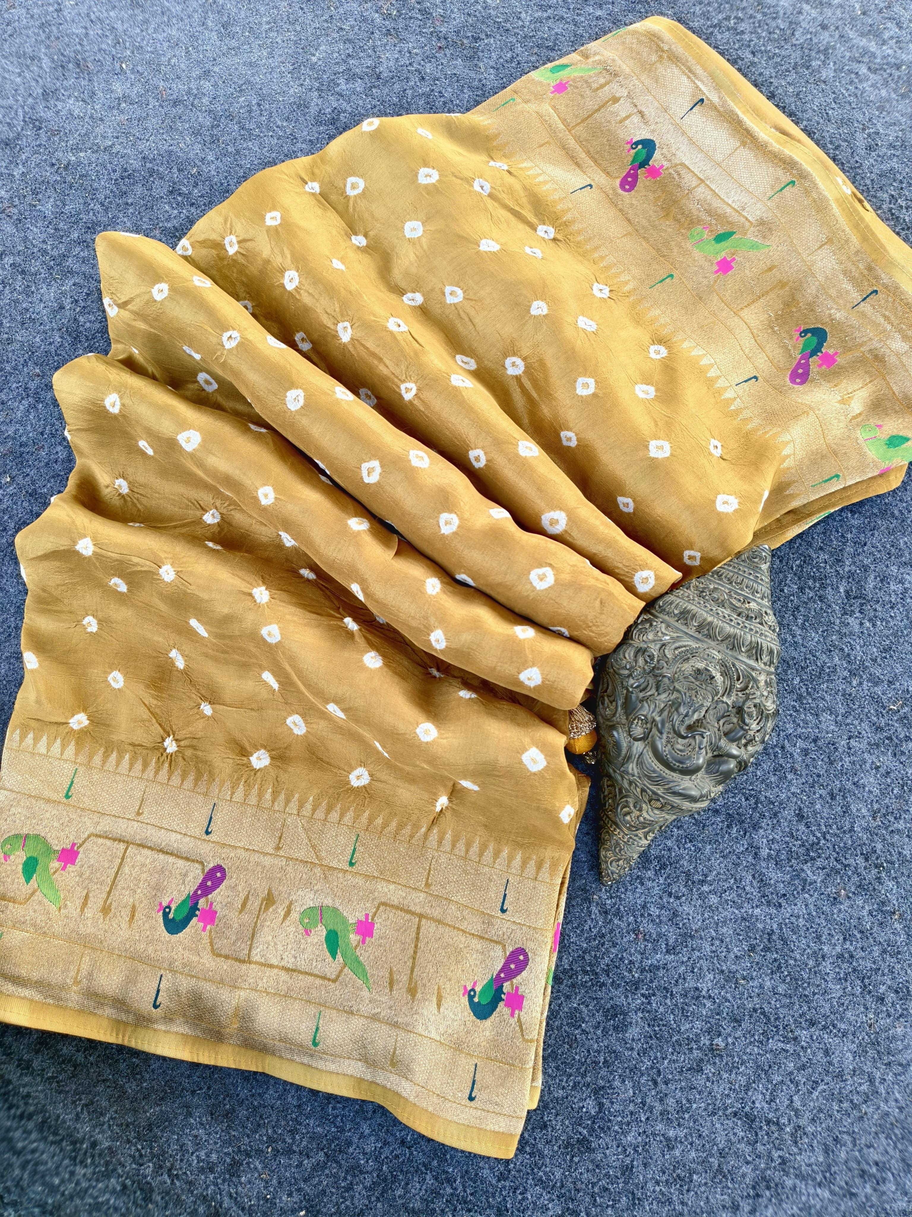 Pure Viscose Bandini with Pythani border