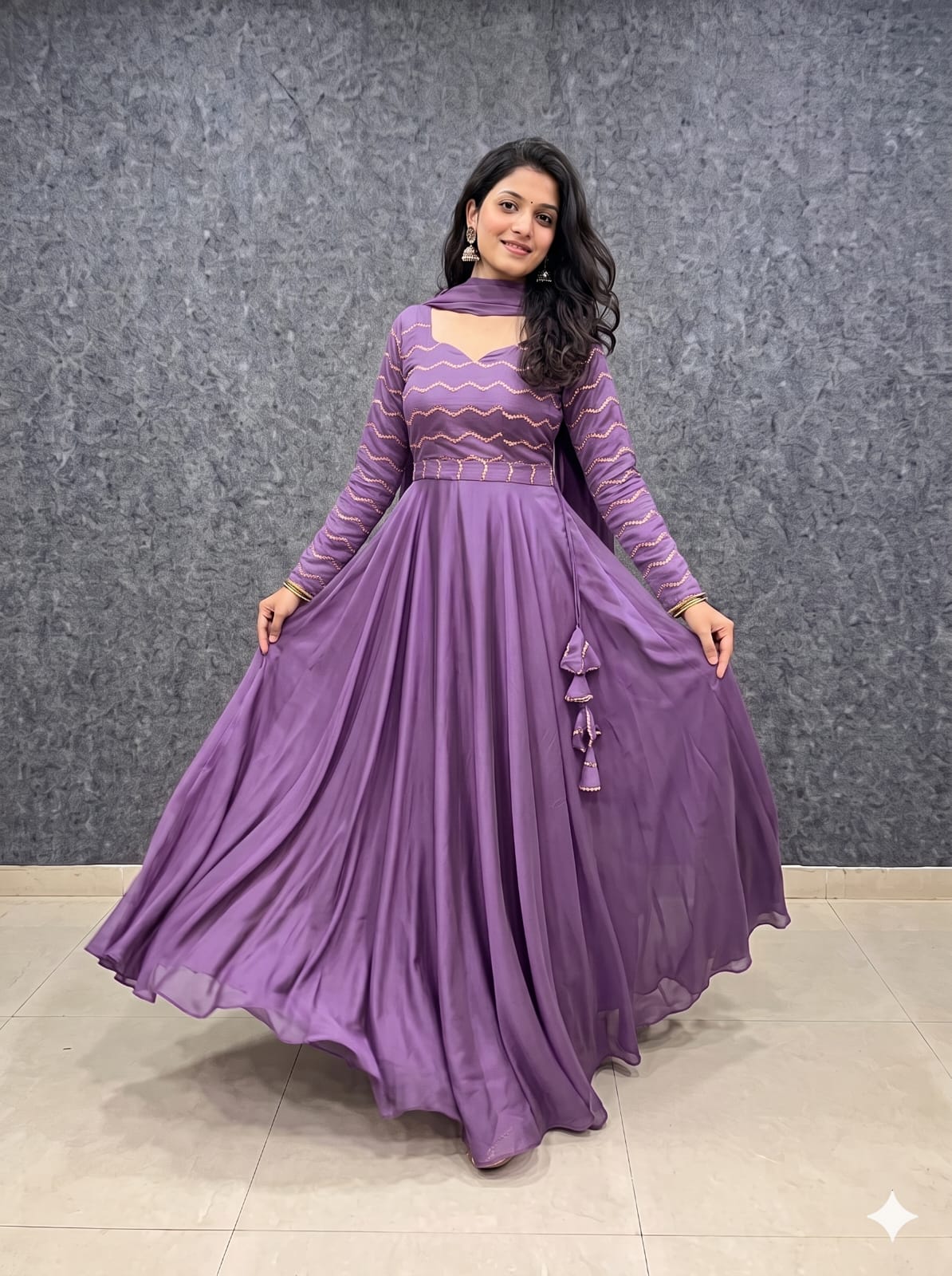 Designer Rangoli Silk Gowns with Beads Sequence Work
