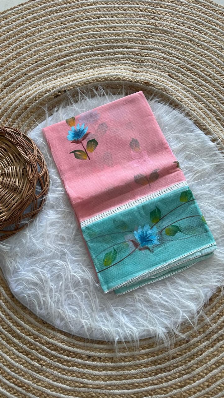 Pure Kota Hand-Painted Sarees