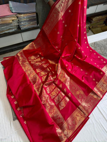Premium Banarasi Green Mango Silk Sarees