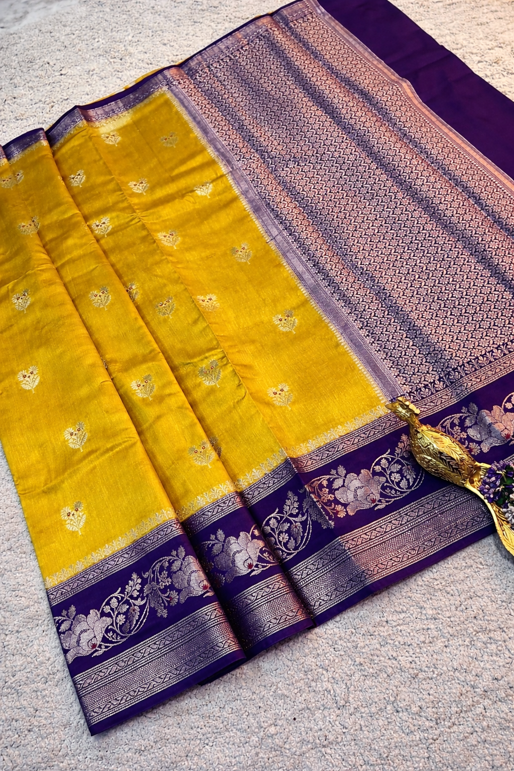 Premium Banarasi Raw Mango Silk Sarees