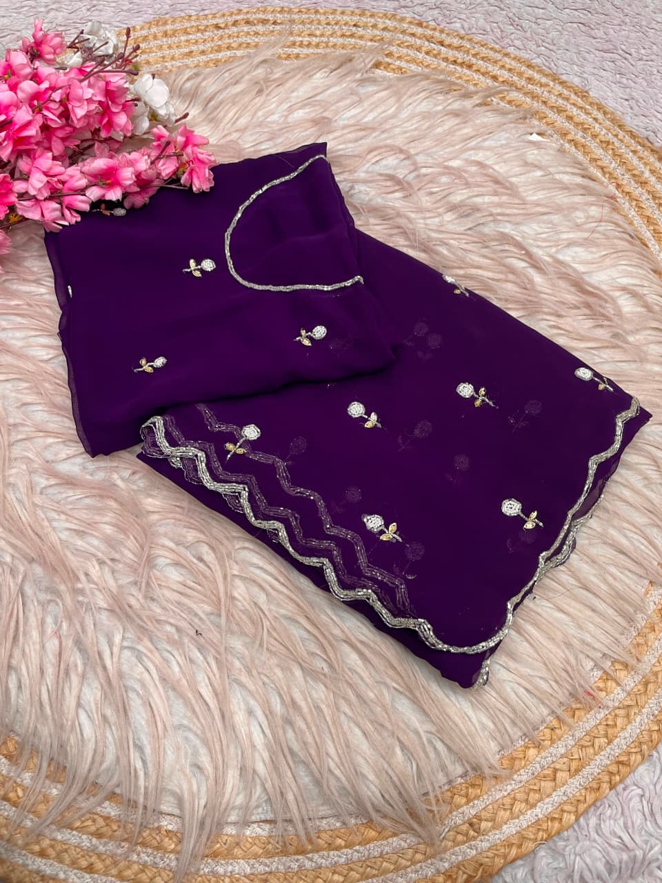 Premium Georgette Cocktails Sarees
