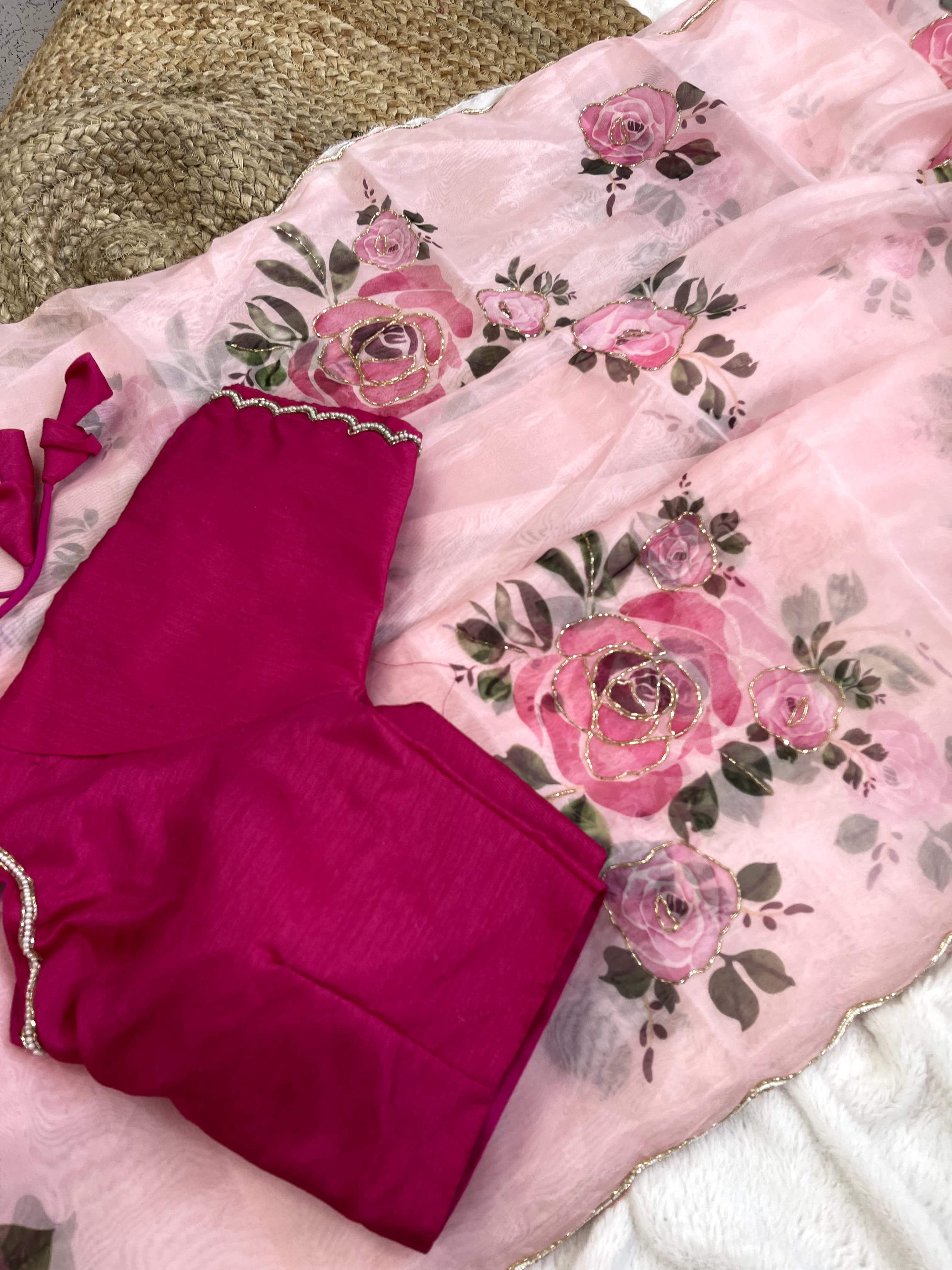 Soft Organza Silk Saree with Premium Work