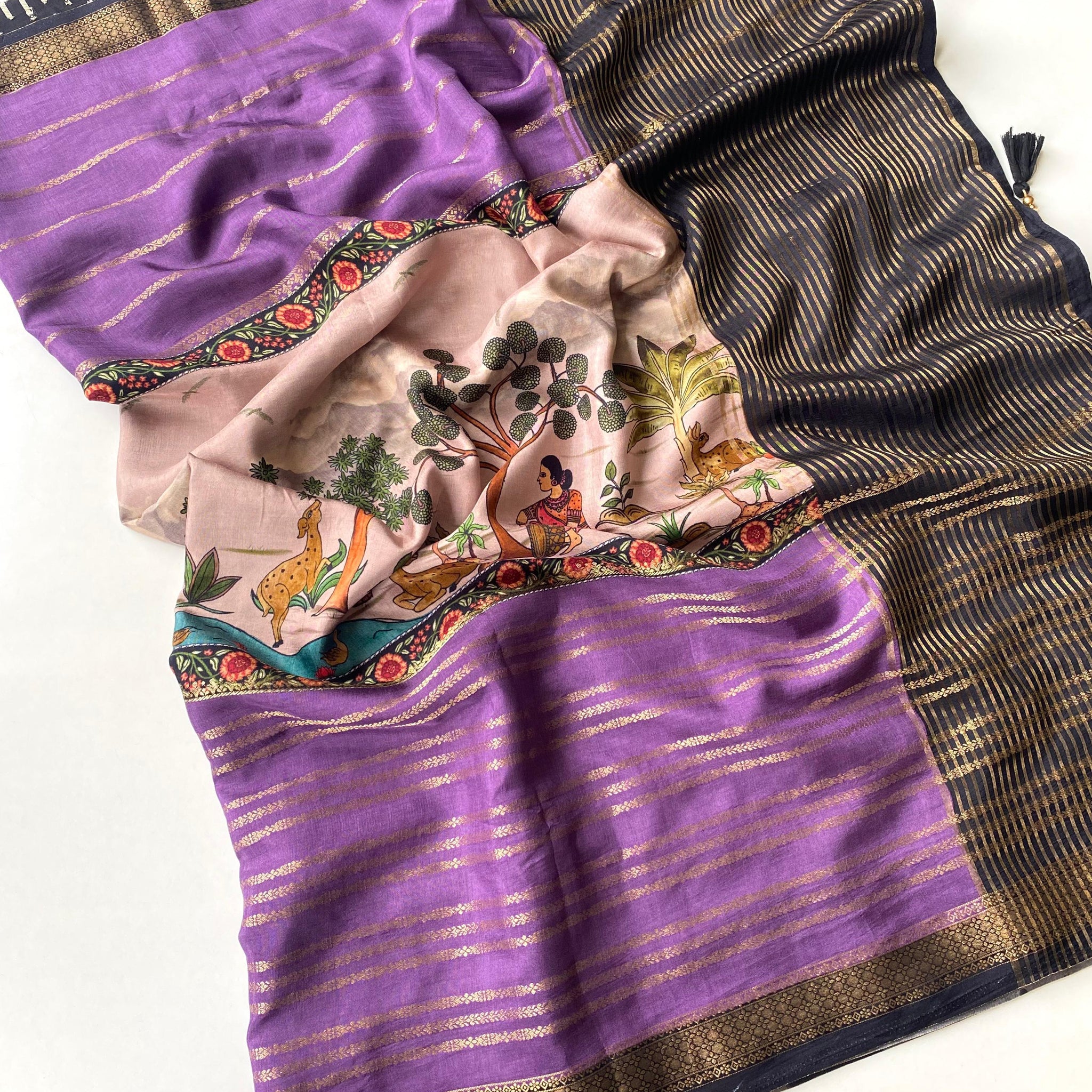 Pure viscose designer Saree