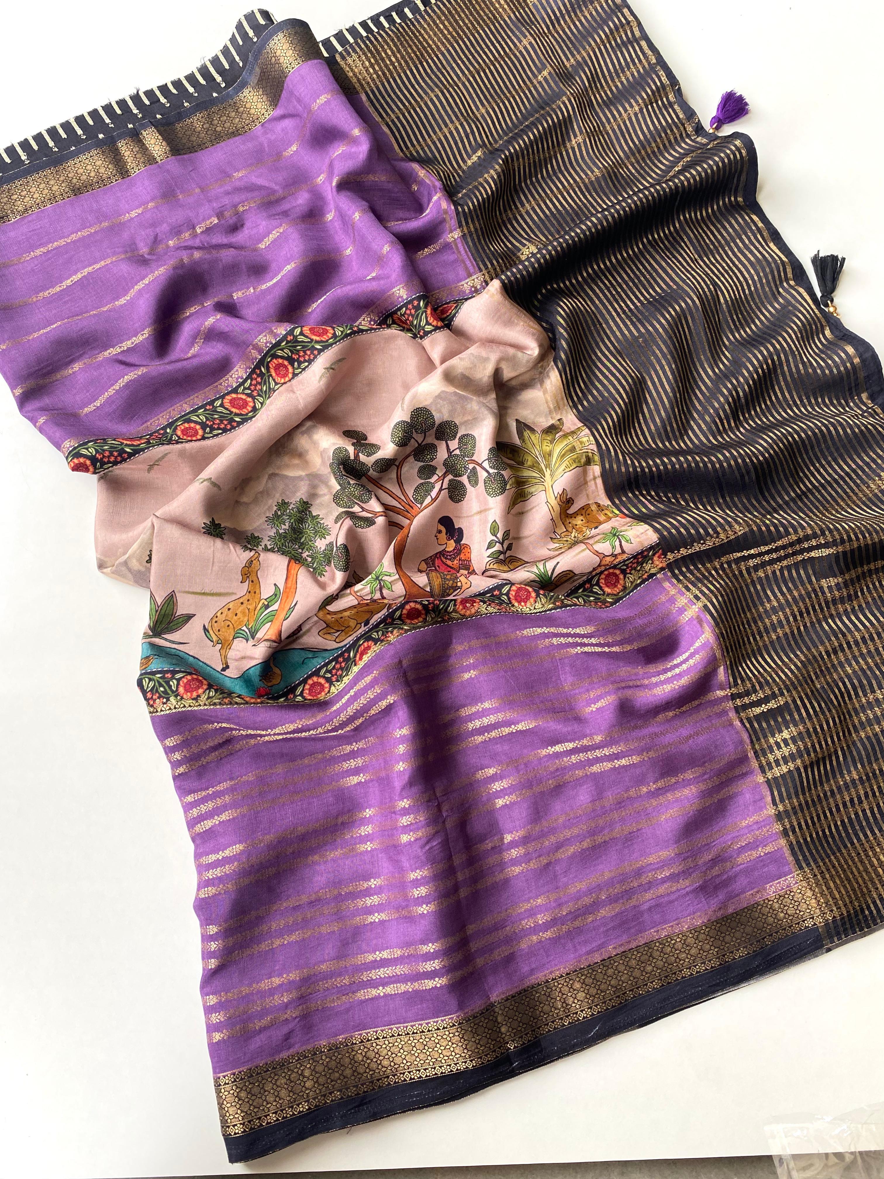 Pure viscose designer Saree
