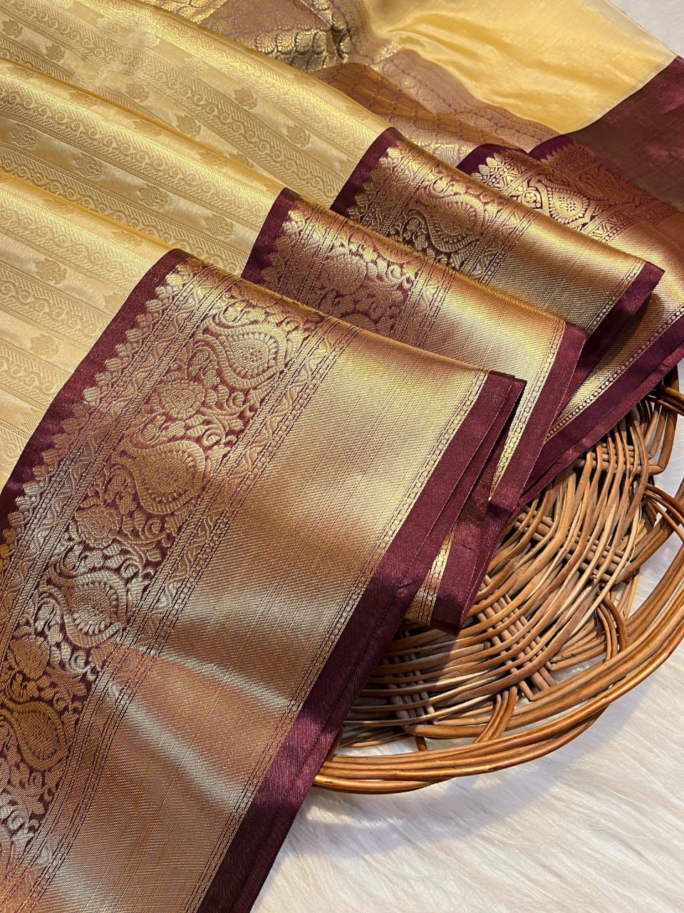 Pure Banarasi Soft Tissue Silk Saree