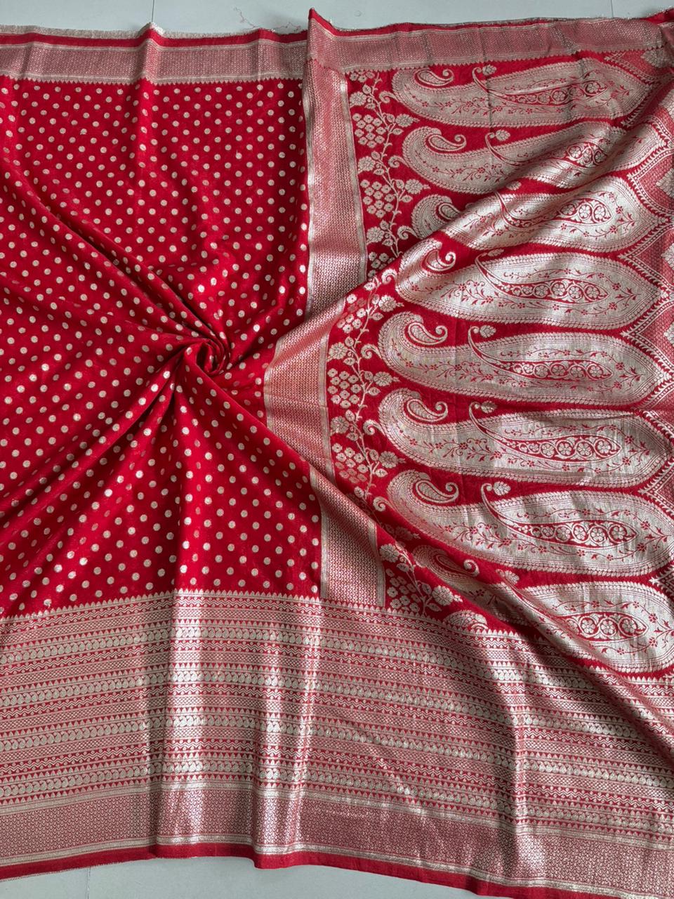 Premium Pure Khadi Crepe Silk Sarees
