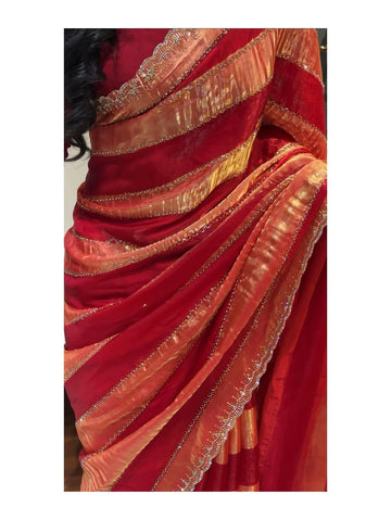 Premium Space Silk Sarees with Jarkhan Work