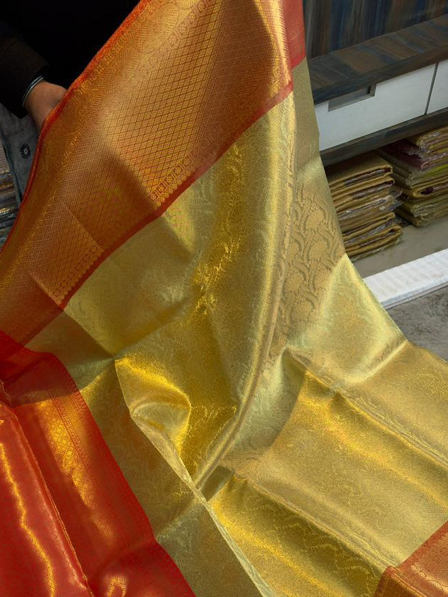 Semi Kanchipattu Style Banarasi Soft Tissue Saree