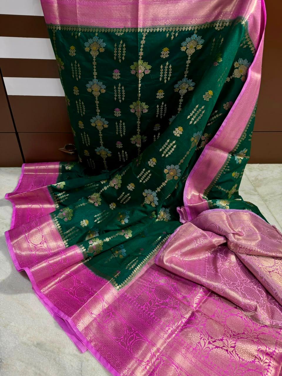 Soft Banarasi Dybl Dupion Soft Silk Sarees