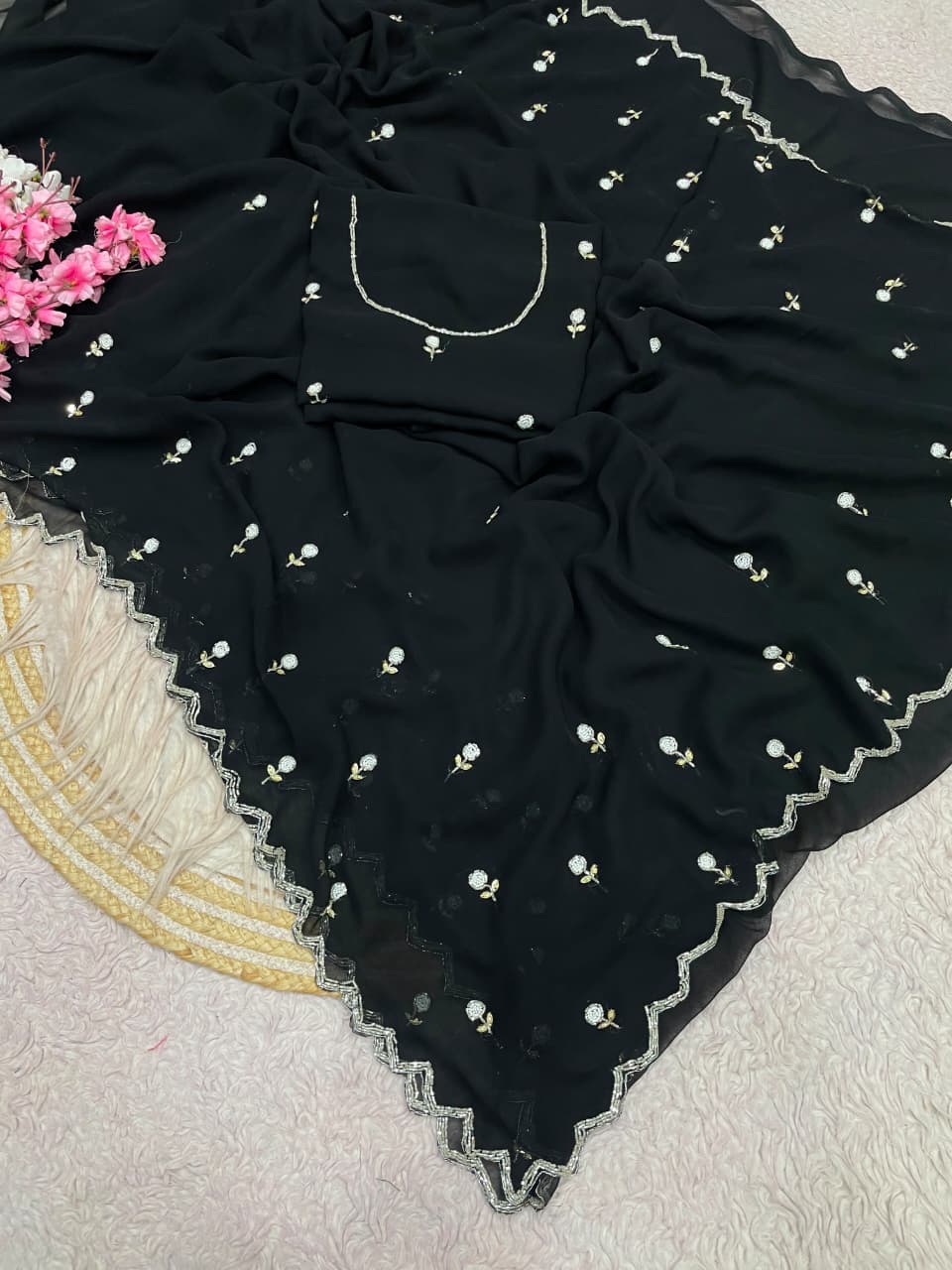 Premium Georgette Cocktails Sarees