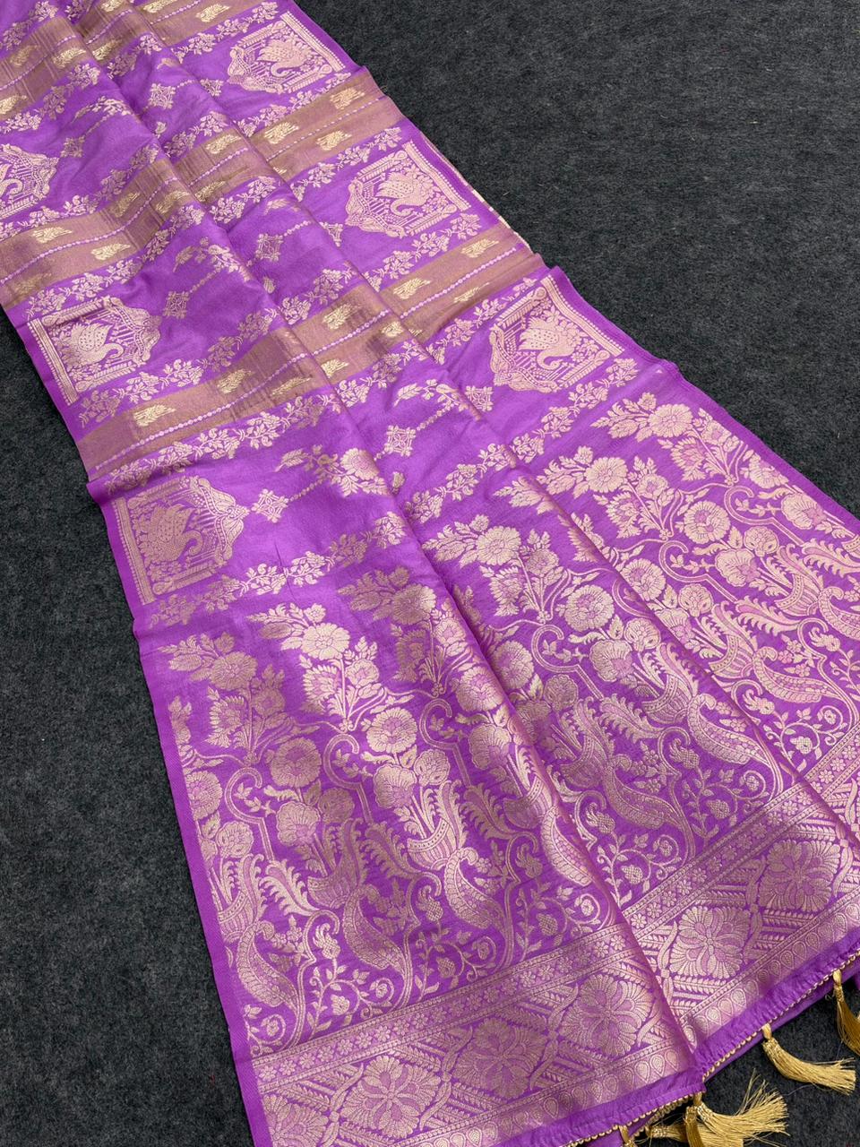 Rich Crepe Khadi tissue Paithani silk Sarees