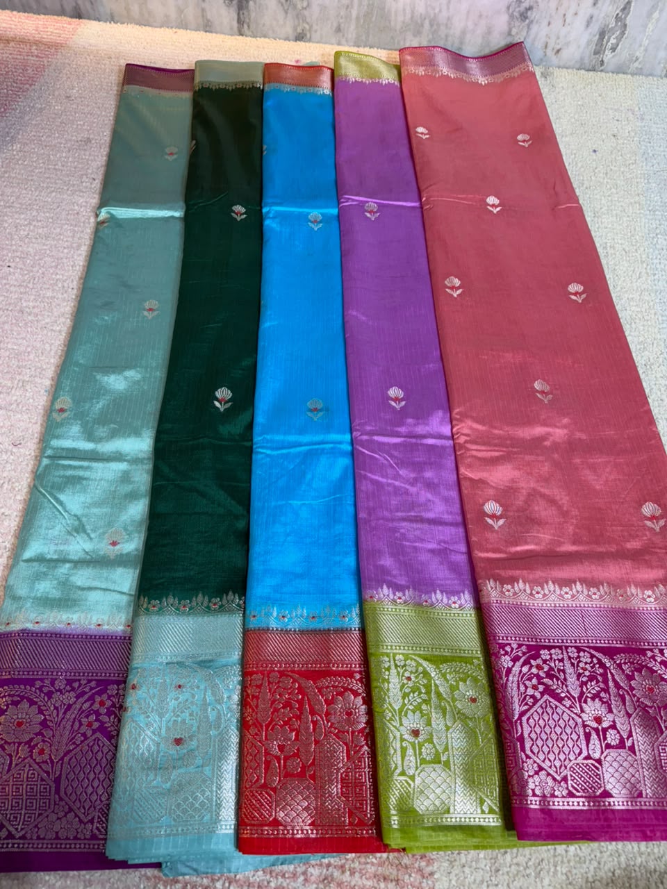 Banarasi Green Mango Sarees