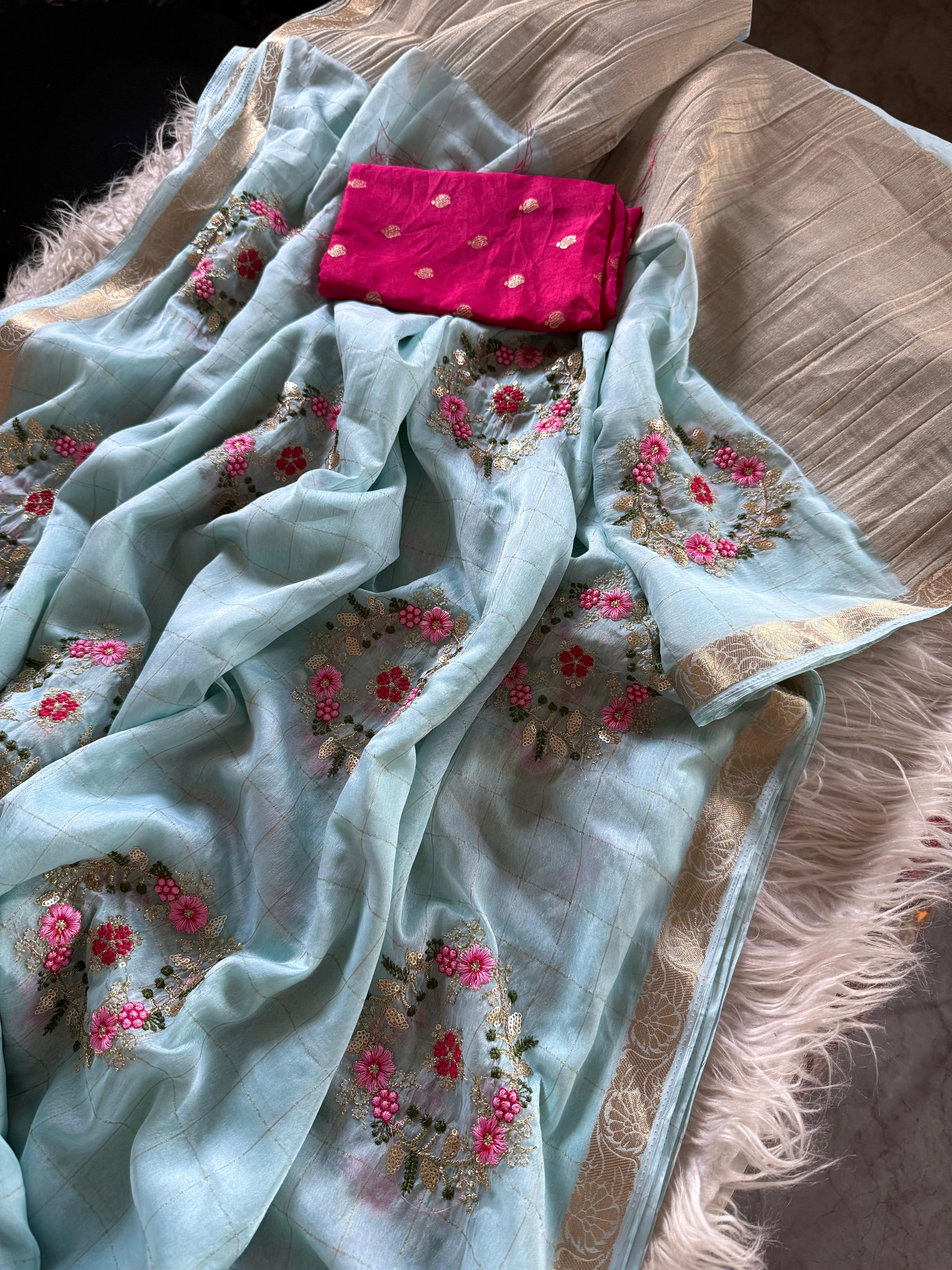 Pure Chinnon Viscose Saree