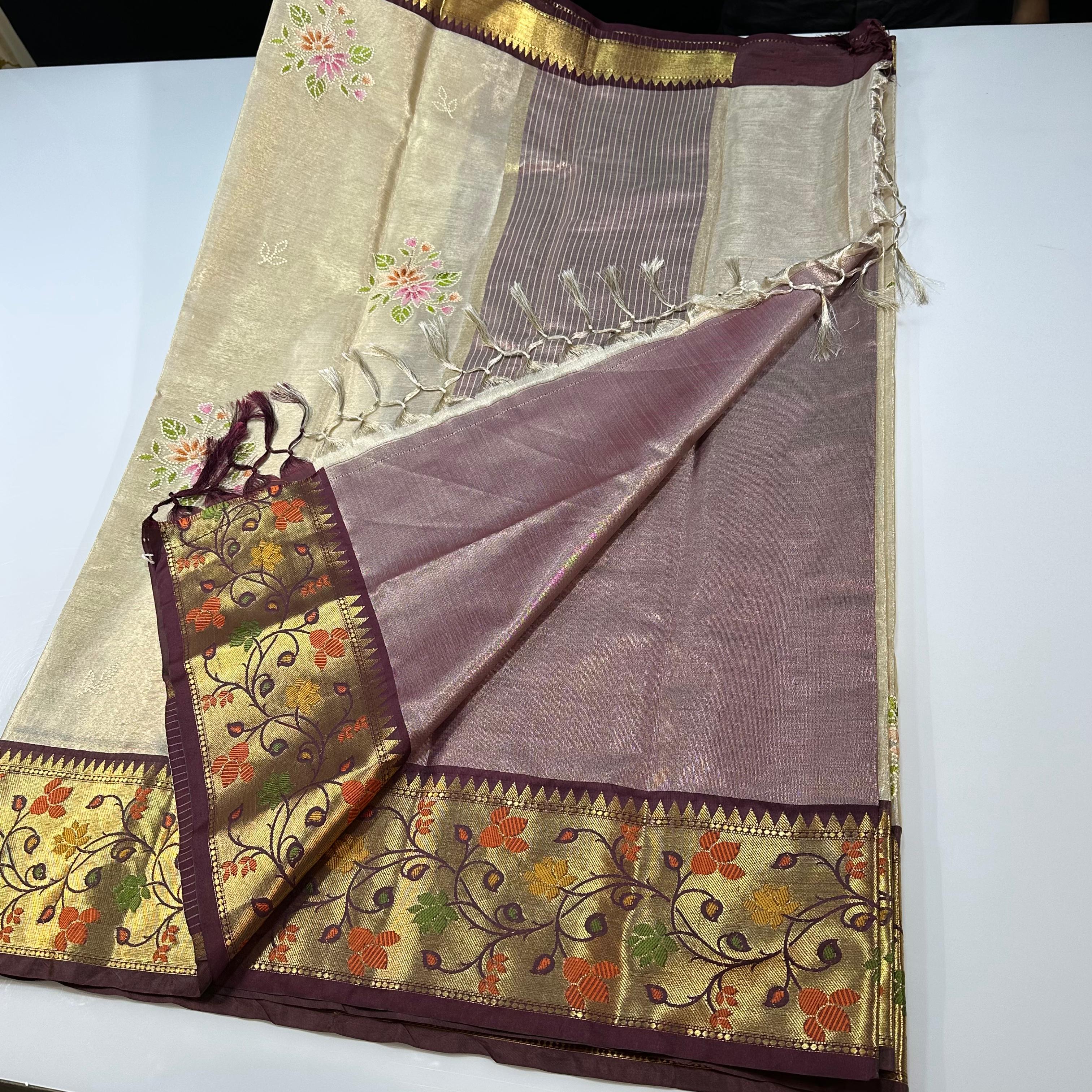 Premium Soft Banarasi Tissue Silk Sarees