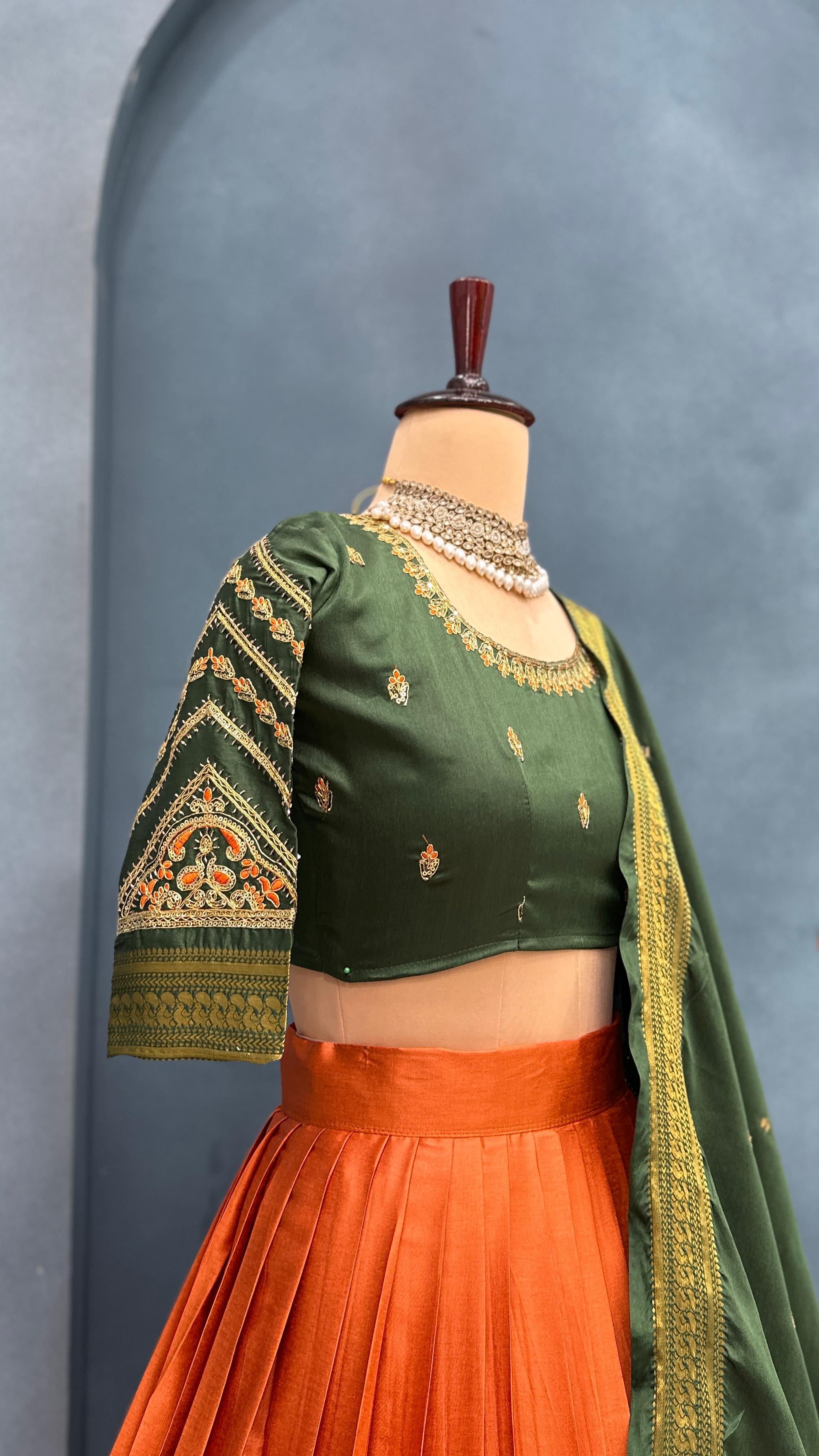 Full stiched Premium Crafting Cotton Silk Lehanga