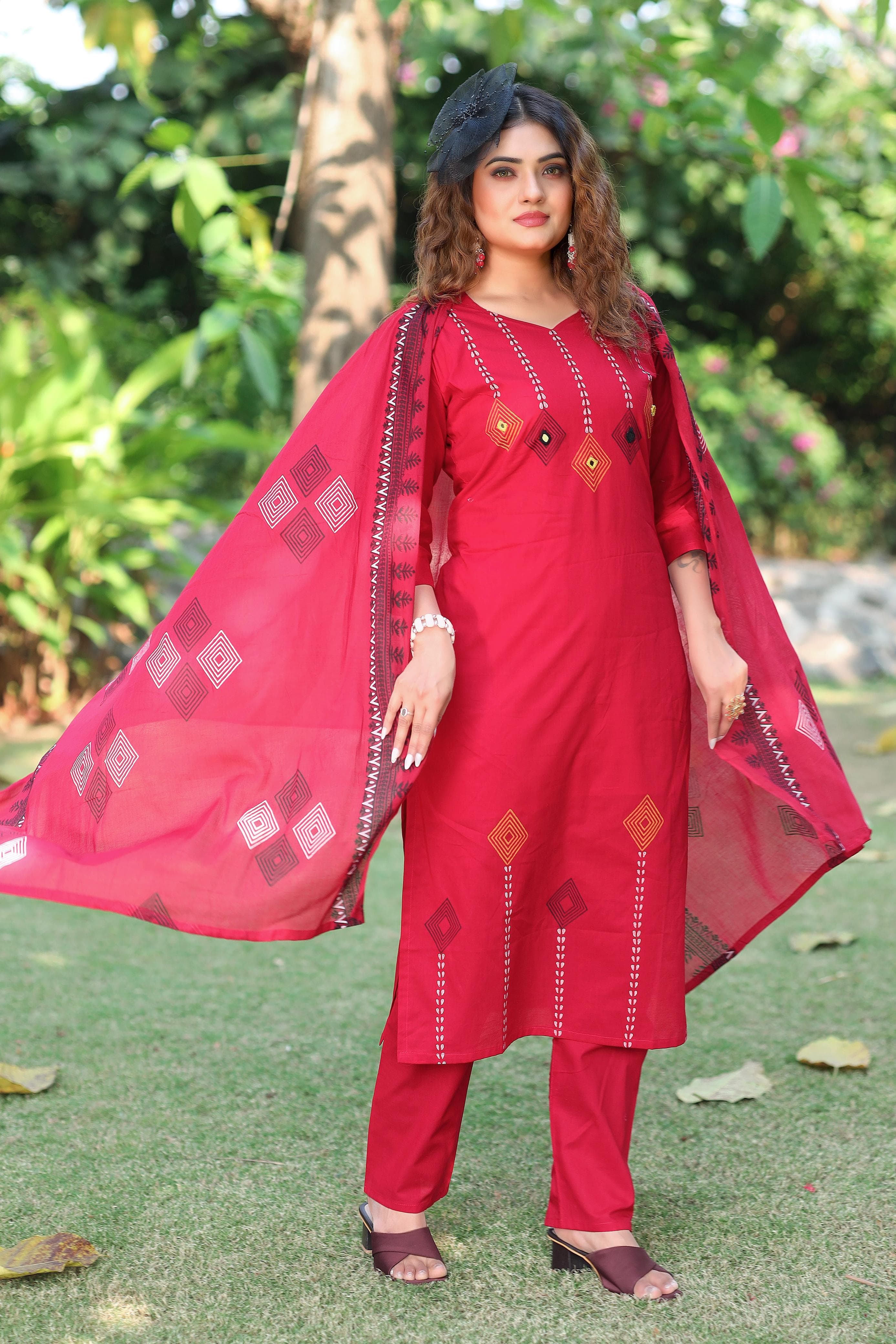 New Designers Kurti Pent Duppata Set