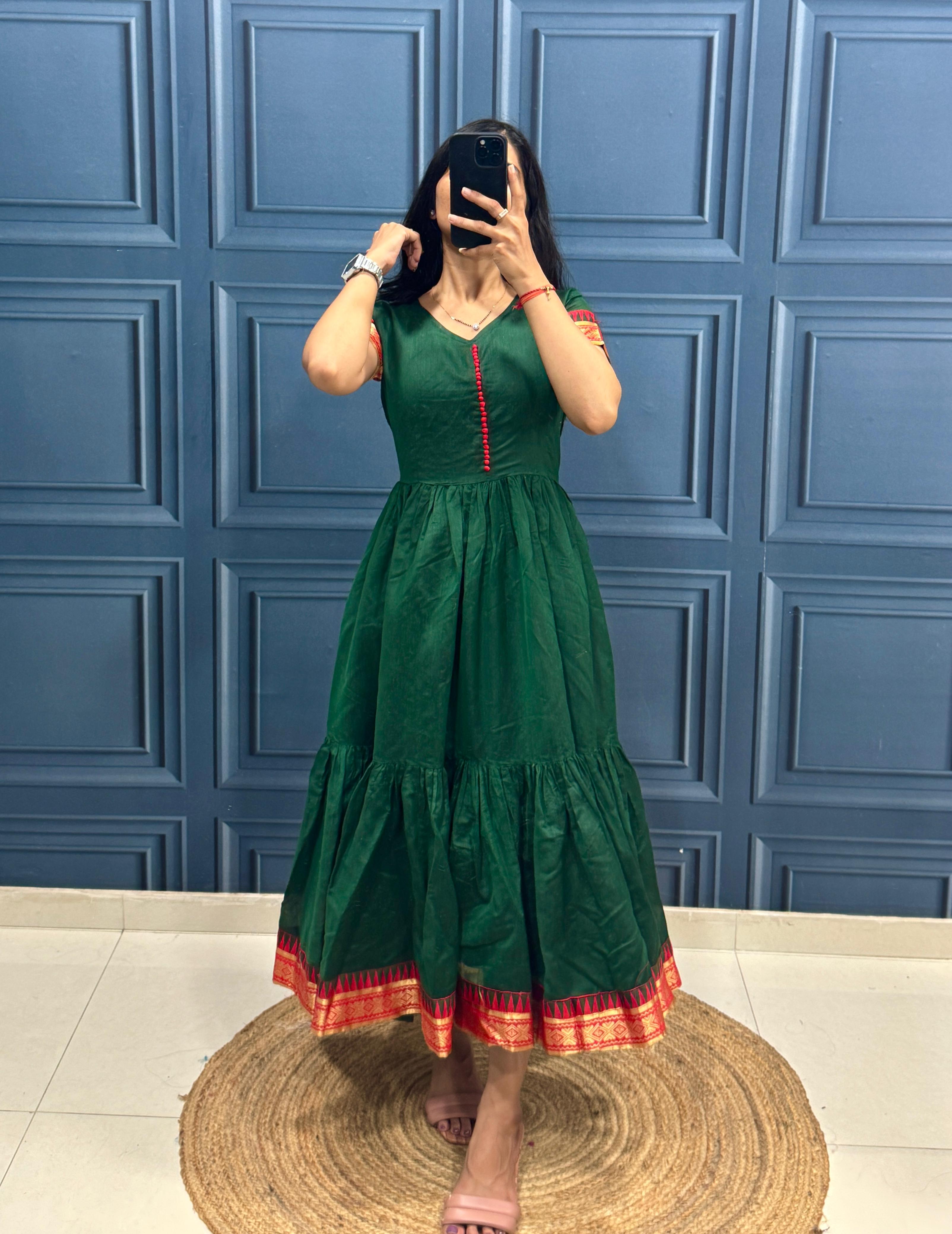 Traditional Style Cotton Maxi Dress
