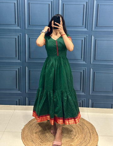 Traditional Style Cotton Maxi Dress