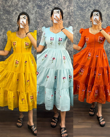 Soft Mul Cotton Maxi Gowns