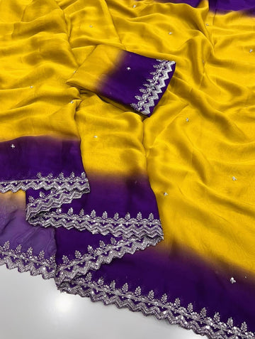 Soft Chiffon Sarees with Sequence Work