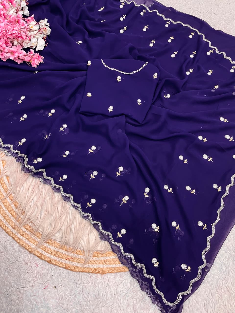 Premium Georgette Cocktails Sarees