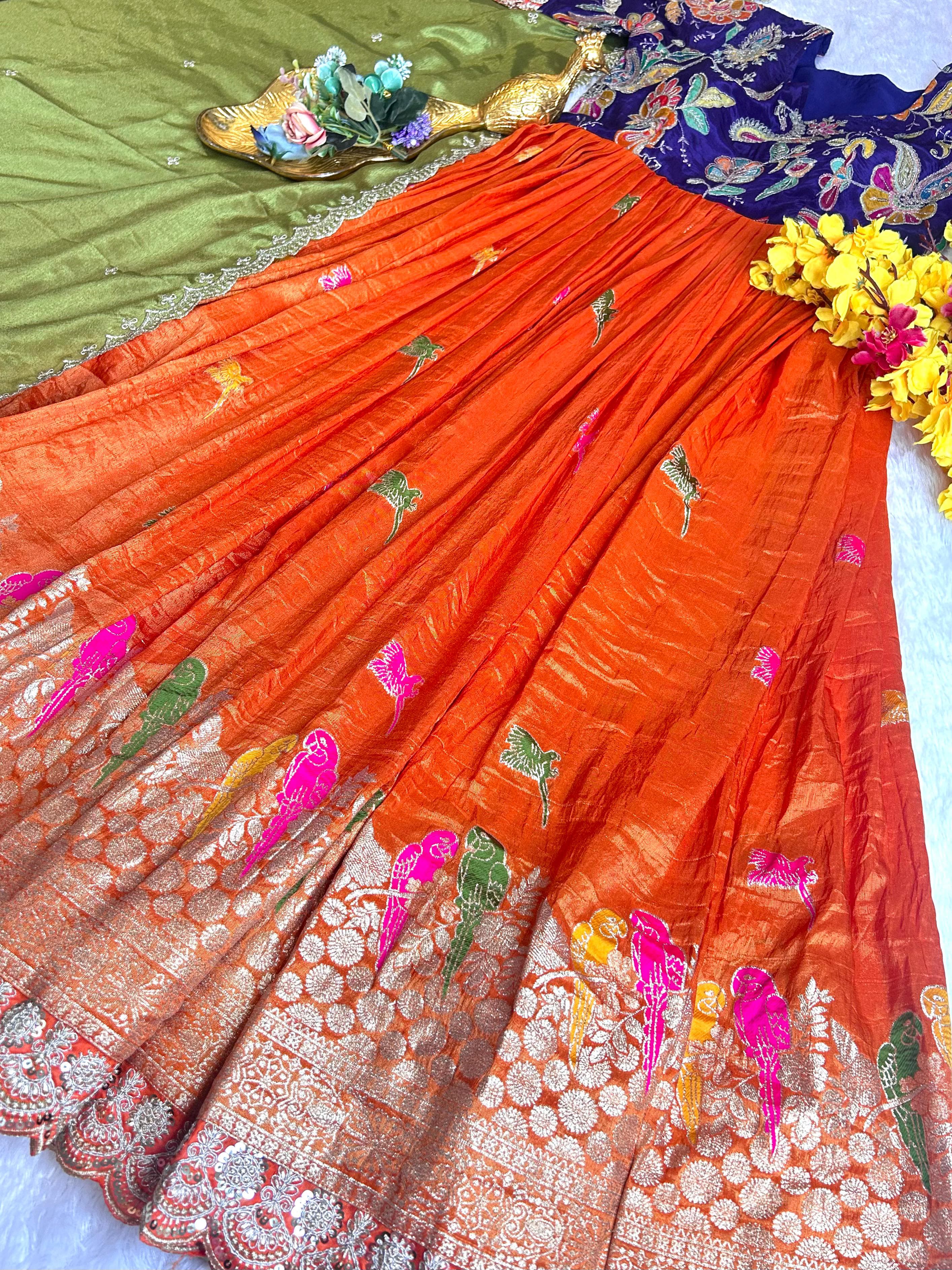 Premium Paithani Dola Silk Gown