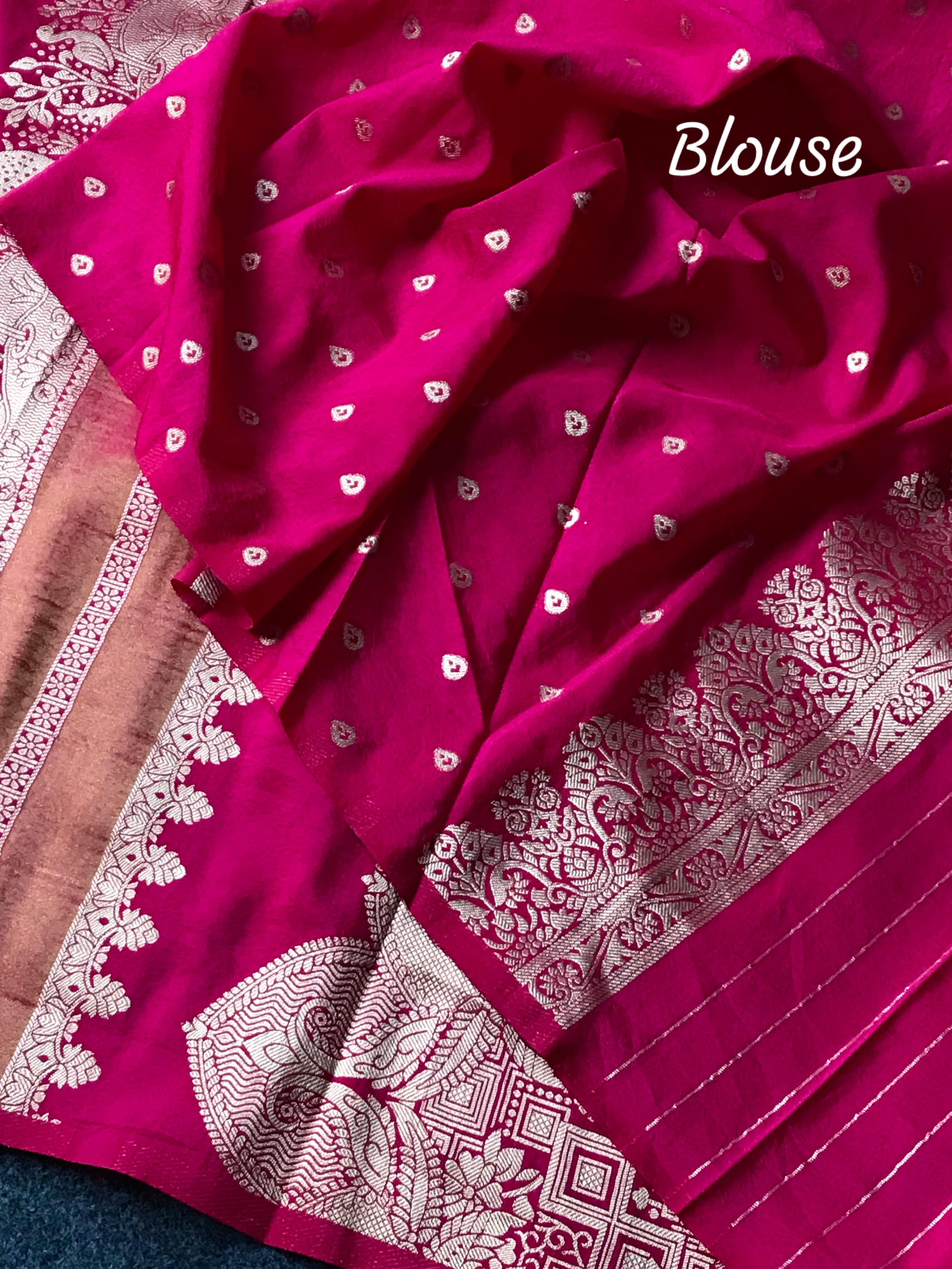 Premium Soft Banarasi Crepe Tissue Silk Sarees