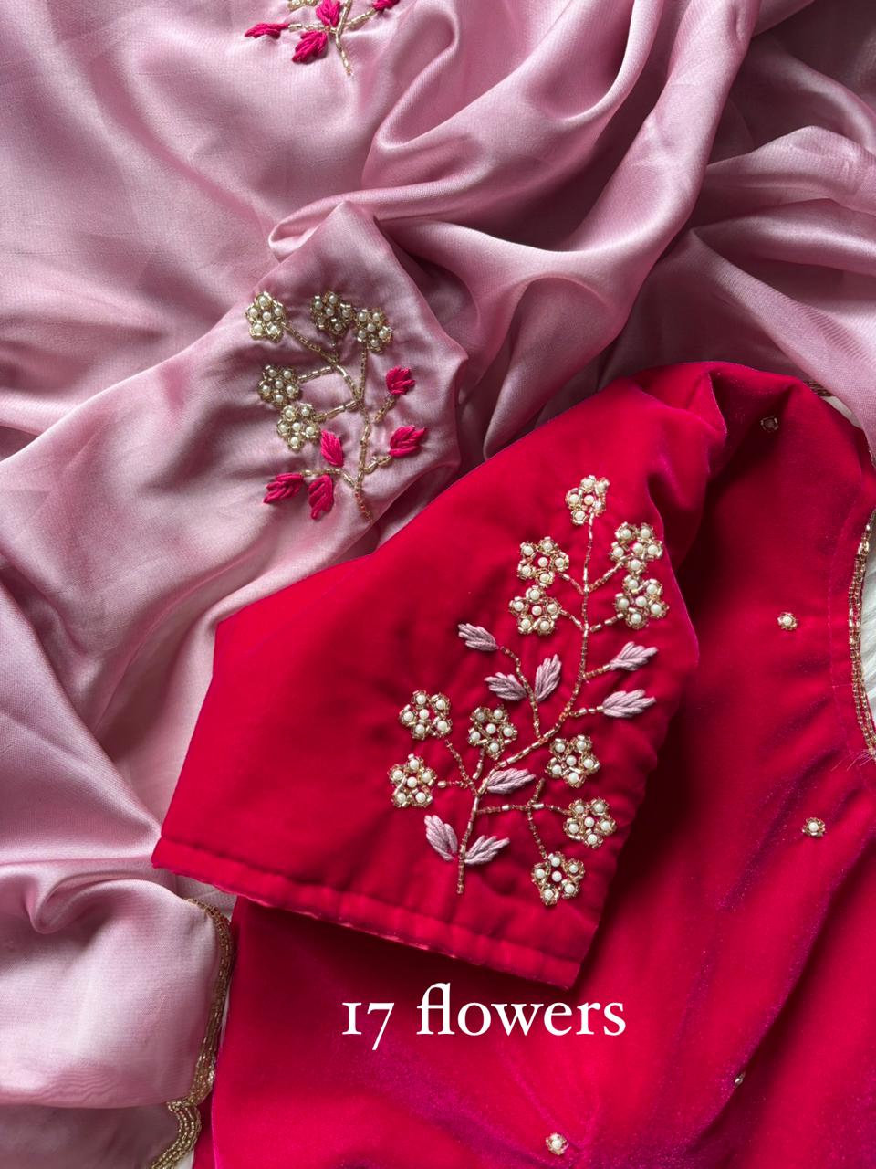 Elegant Rangoli Silk Saree with Maggam Work