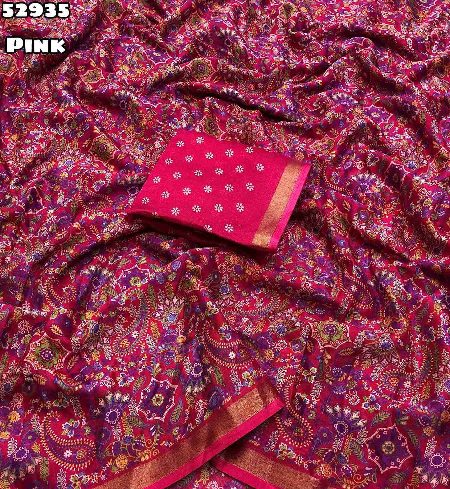 New Soft Mul Cotton Mango Design Ajrak Printed Sarees